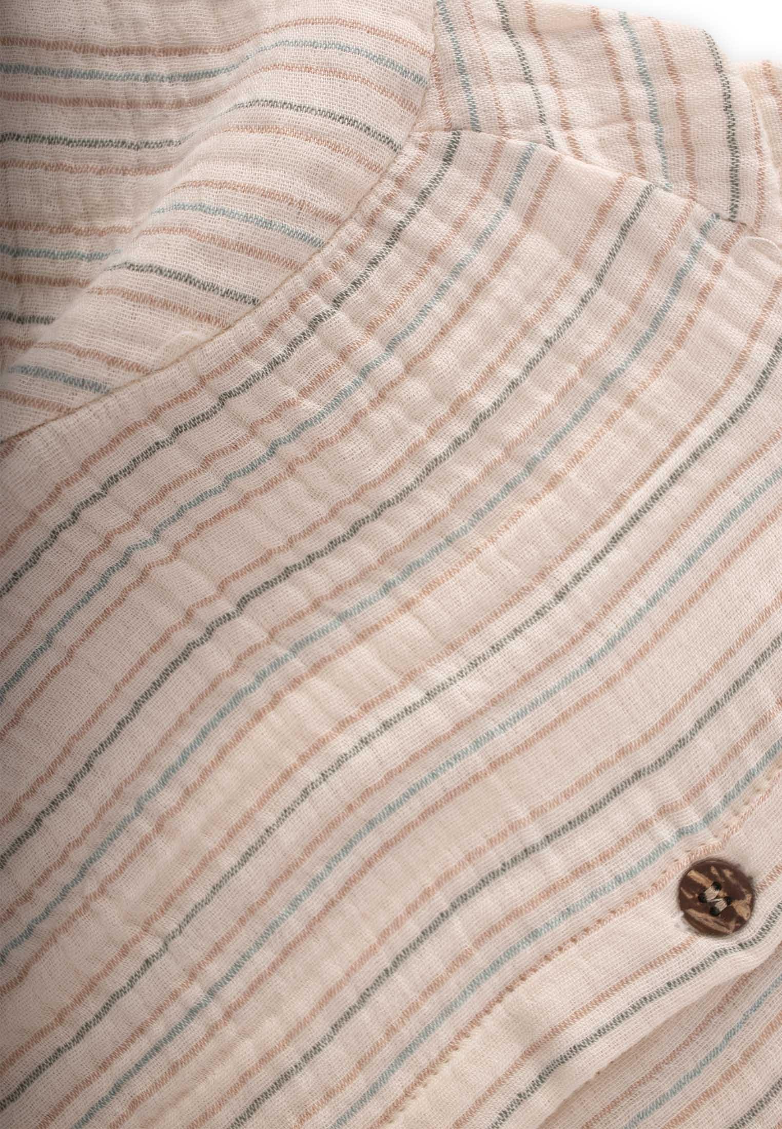 CigitMüslin Gömlek 2-10 Yaş HAKİ KAHVE ÇİZGİLİ