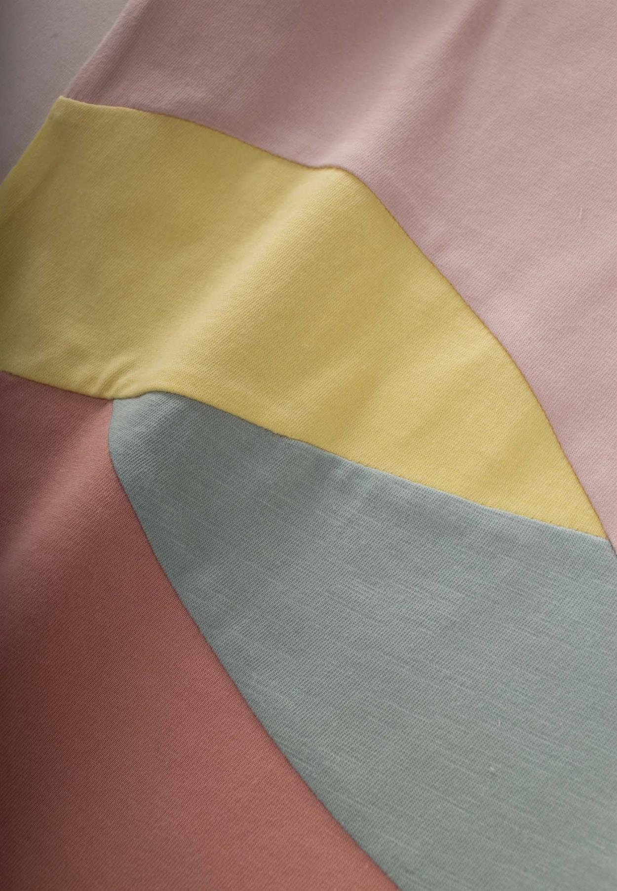 CigitColourblok T-Shırt 2-8 Yaş PUDRA PEMBE