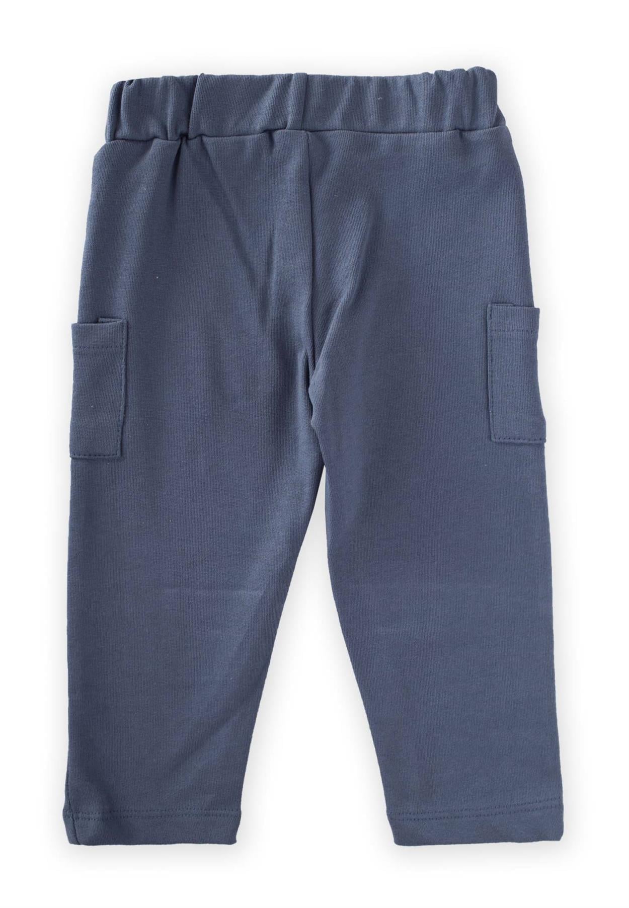 CigitCepli Ön Patlı Örme Pantolon 1-5 Yaş K.İNDİGO