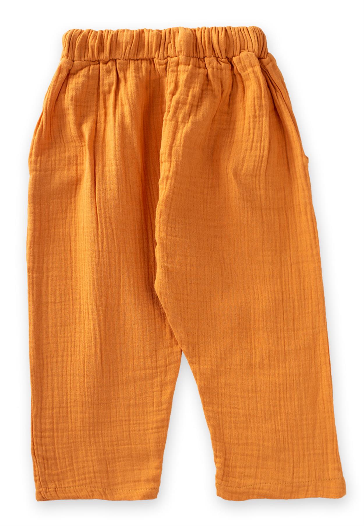 CigitCepli Müslin Pantolon 2-8 Yaş ORANJ
