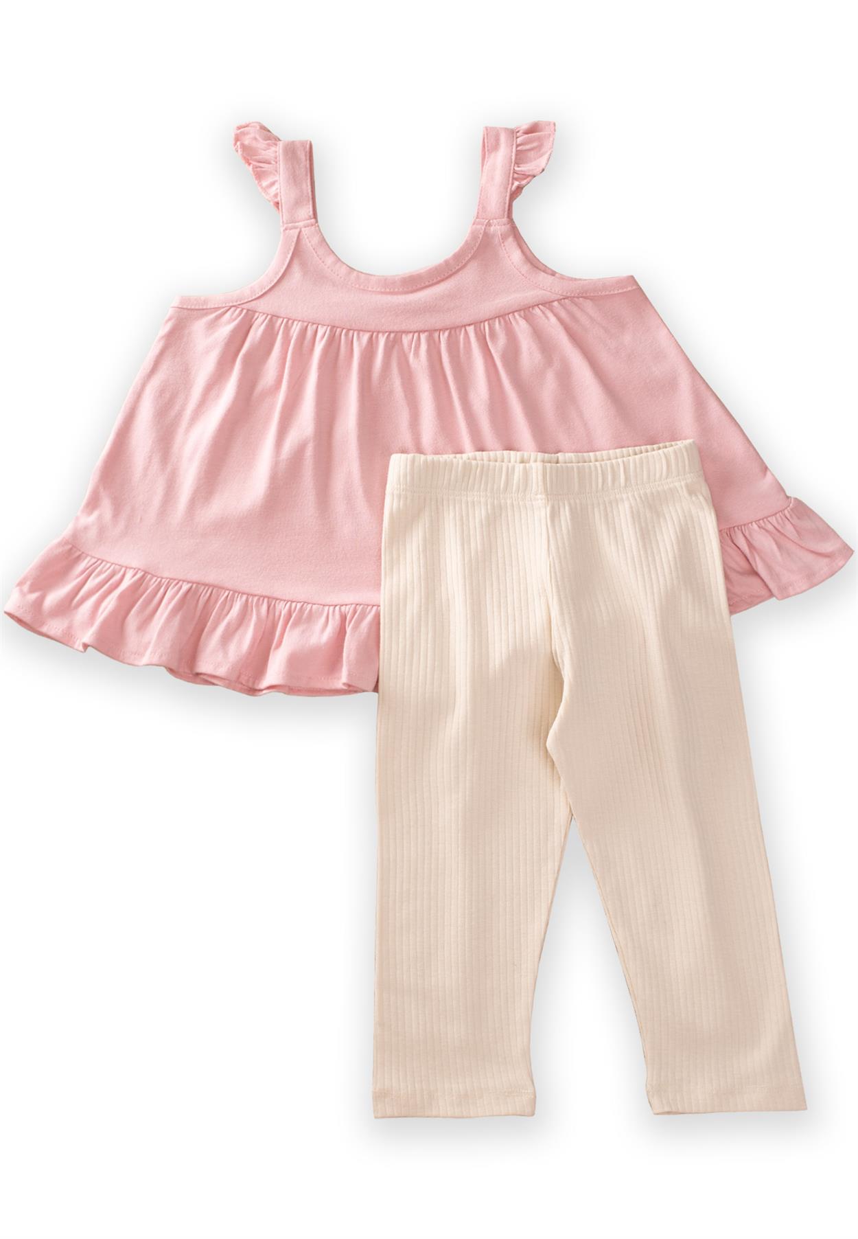 CigitAskılı Tunik Takım 1-7 Yaş PEMBE