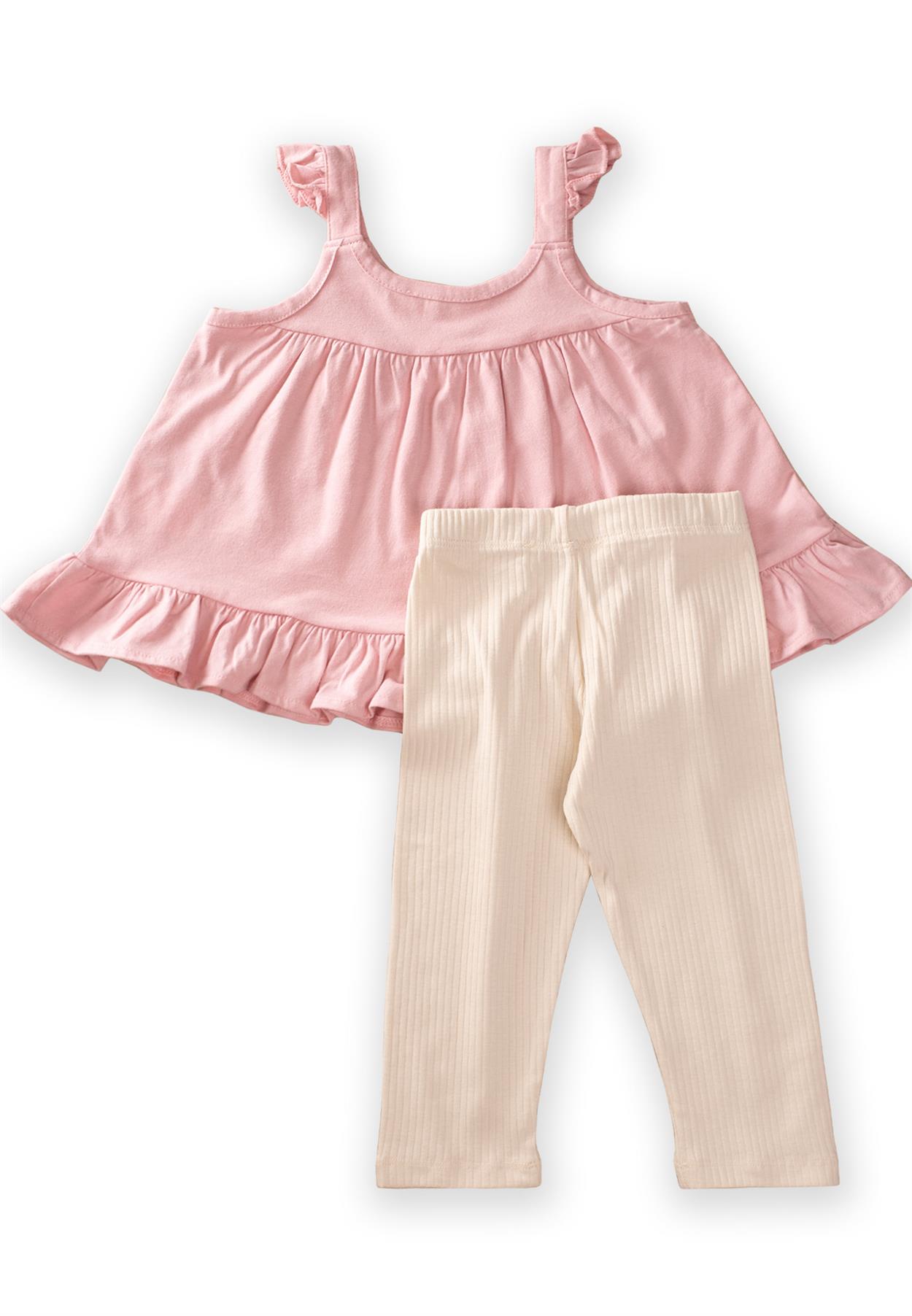 CigitAskılı Tunik Takım 1-7 Yaş PEMBE