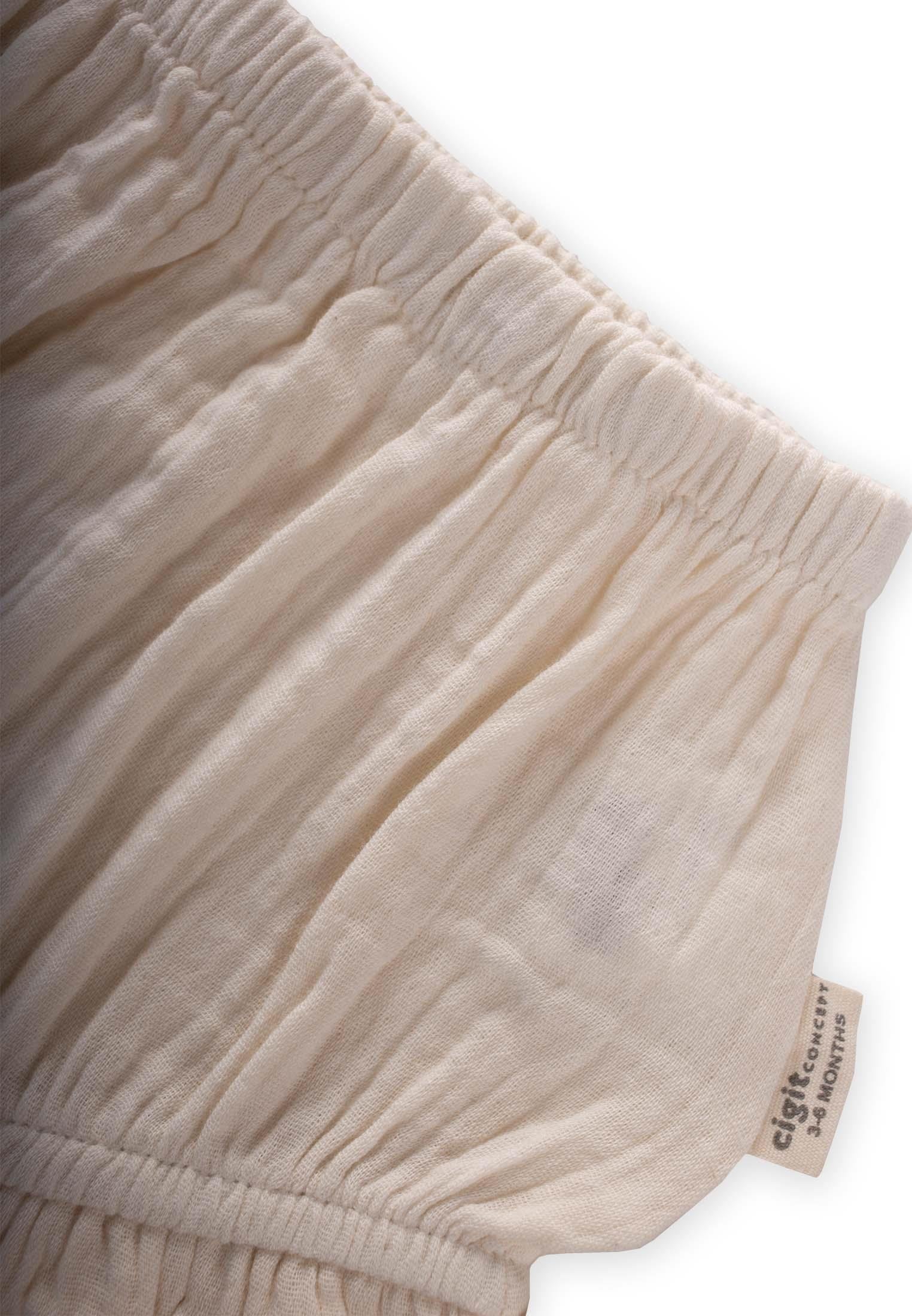 CigitFırfırlı Şort 0-2 Yaş NATUREL