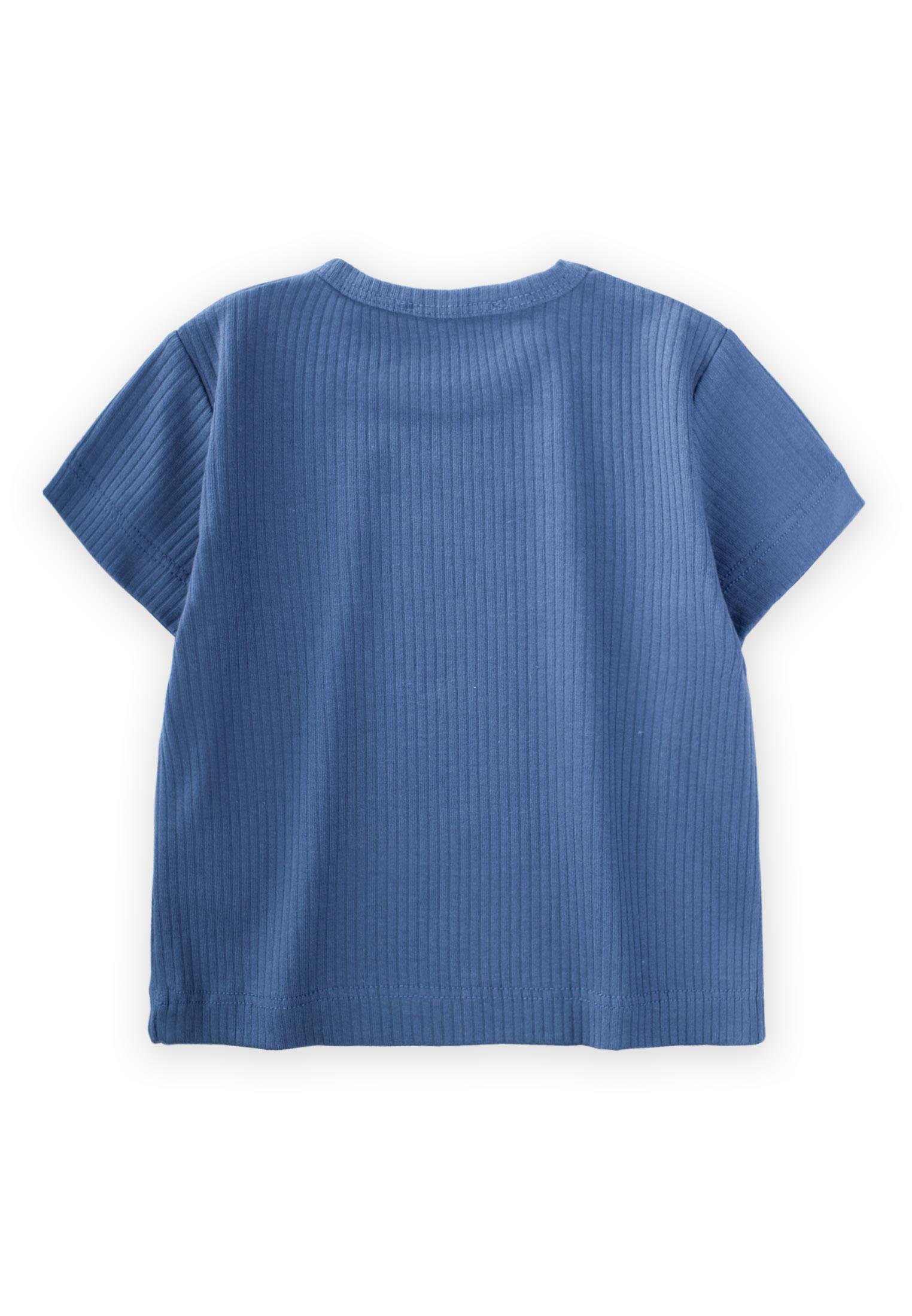 CigitBasic Fitilli T-Shırt 1-5 Yaş İNDİGO MAVİ