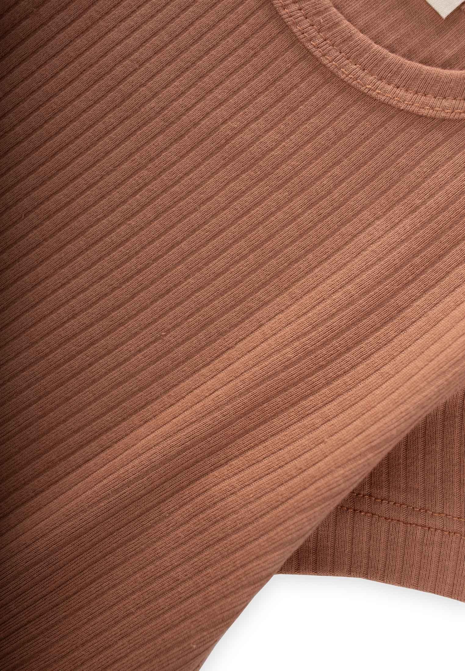 CigitBasic Fitilli T-Shırt 1-5 Yaş KAHVE