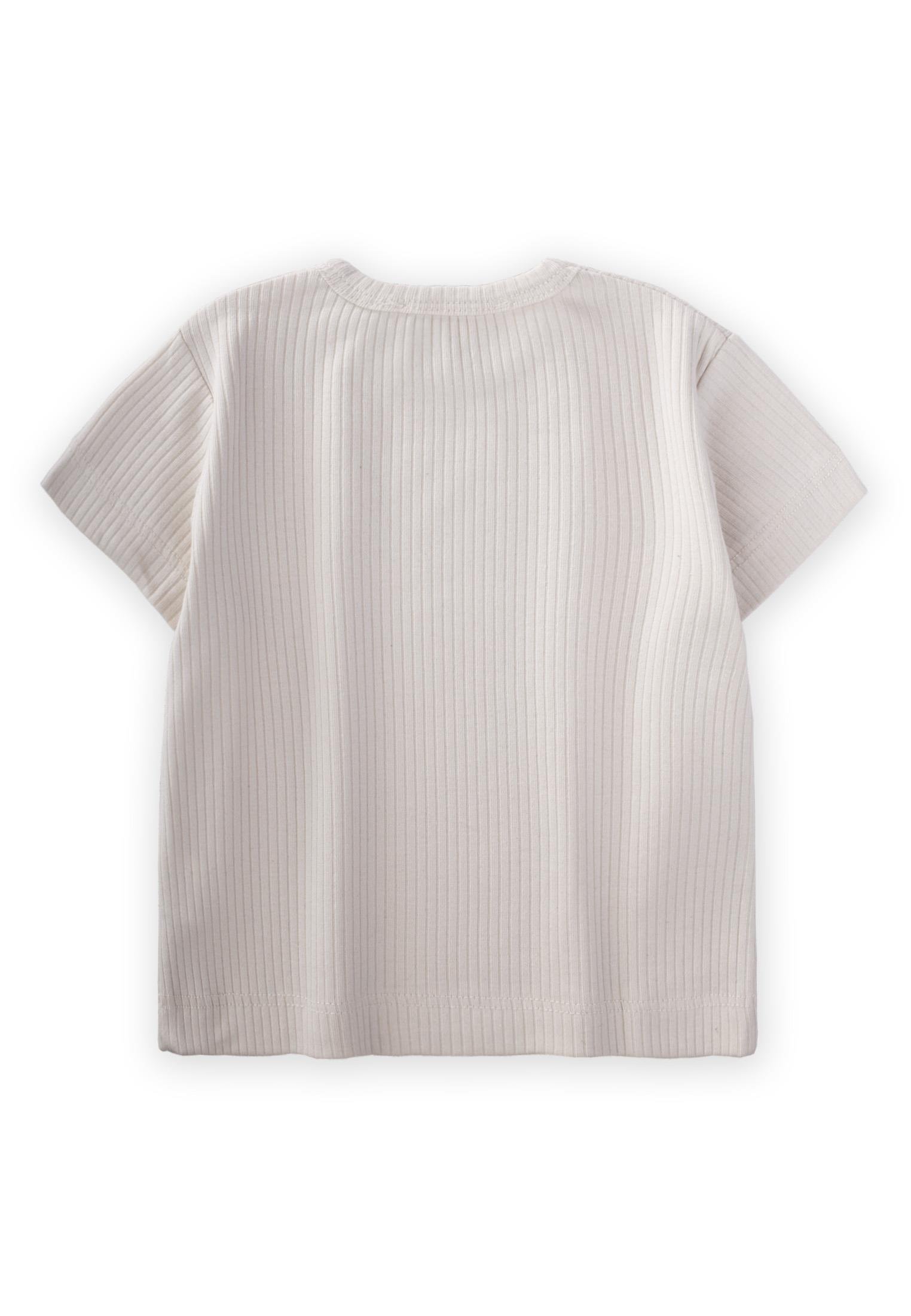 CigitBasic Fitilli T-Shırt 1-5 Yaş KIRIK BEYAZ