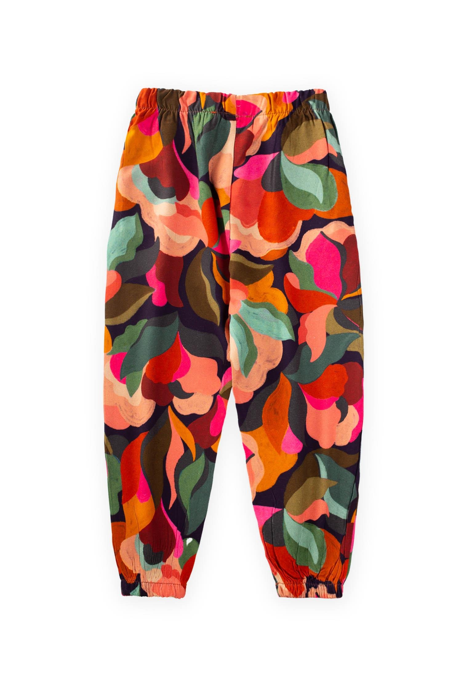 CigitDesenli Viskon Şalvar 2-10 Yaş HAKİ YEŞİL