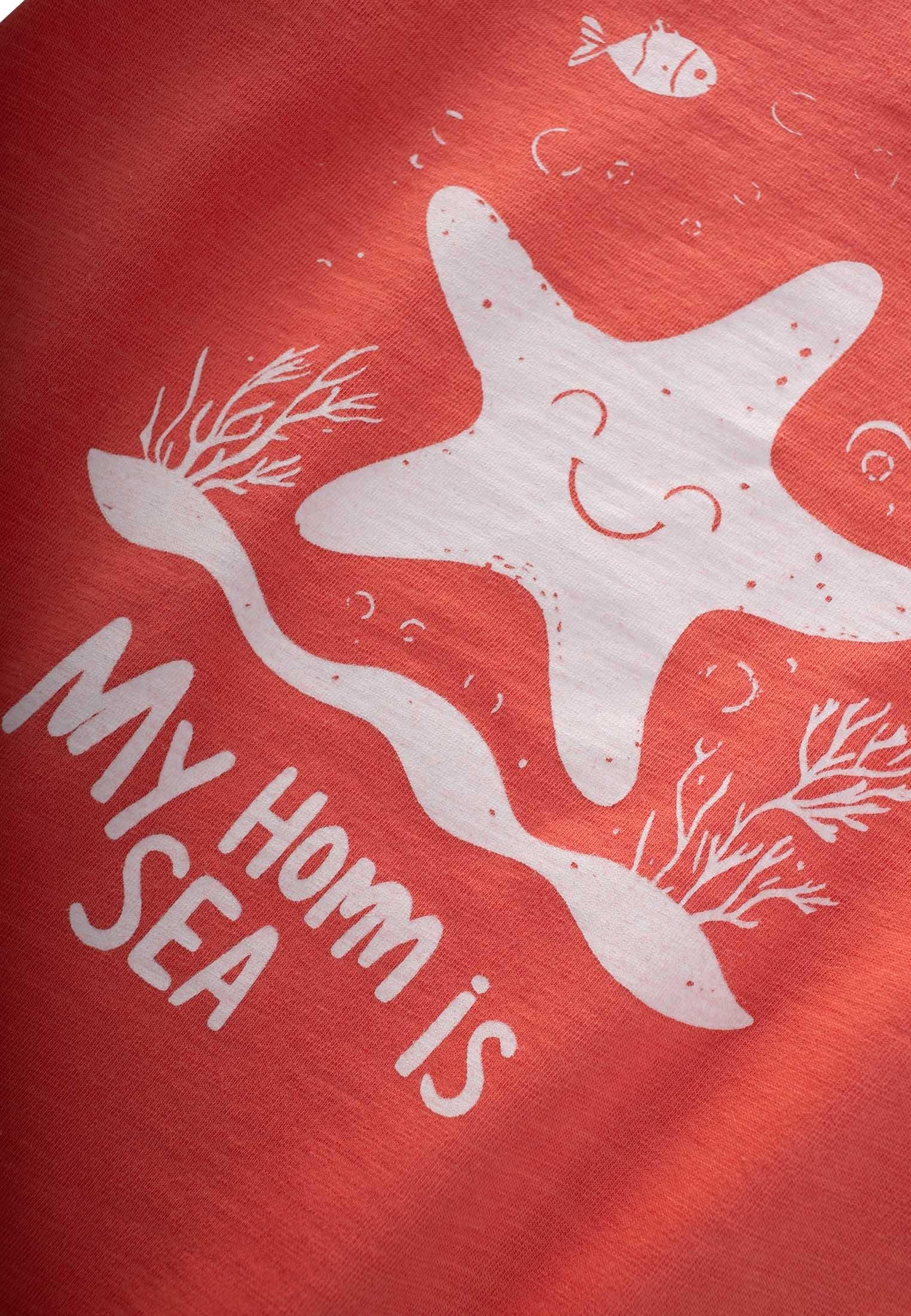 CigitMarine Baskılı T-Shırt 1-7 Yaş MERCAN