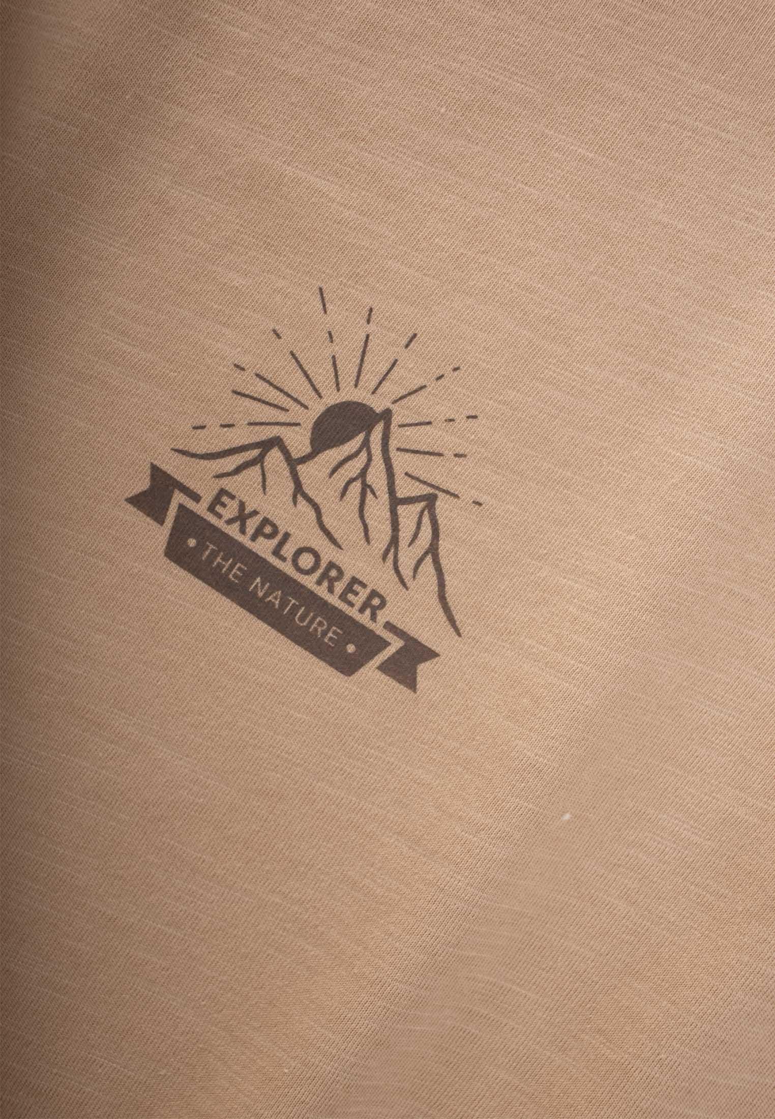 CigitDağ Baskılı T-Shırt 2-10 Yaş BEJ