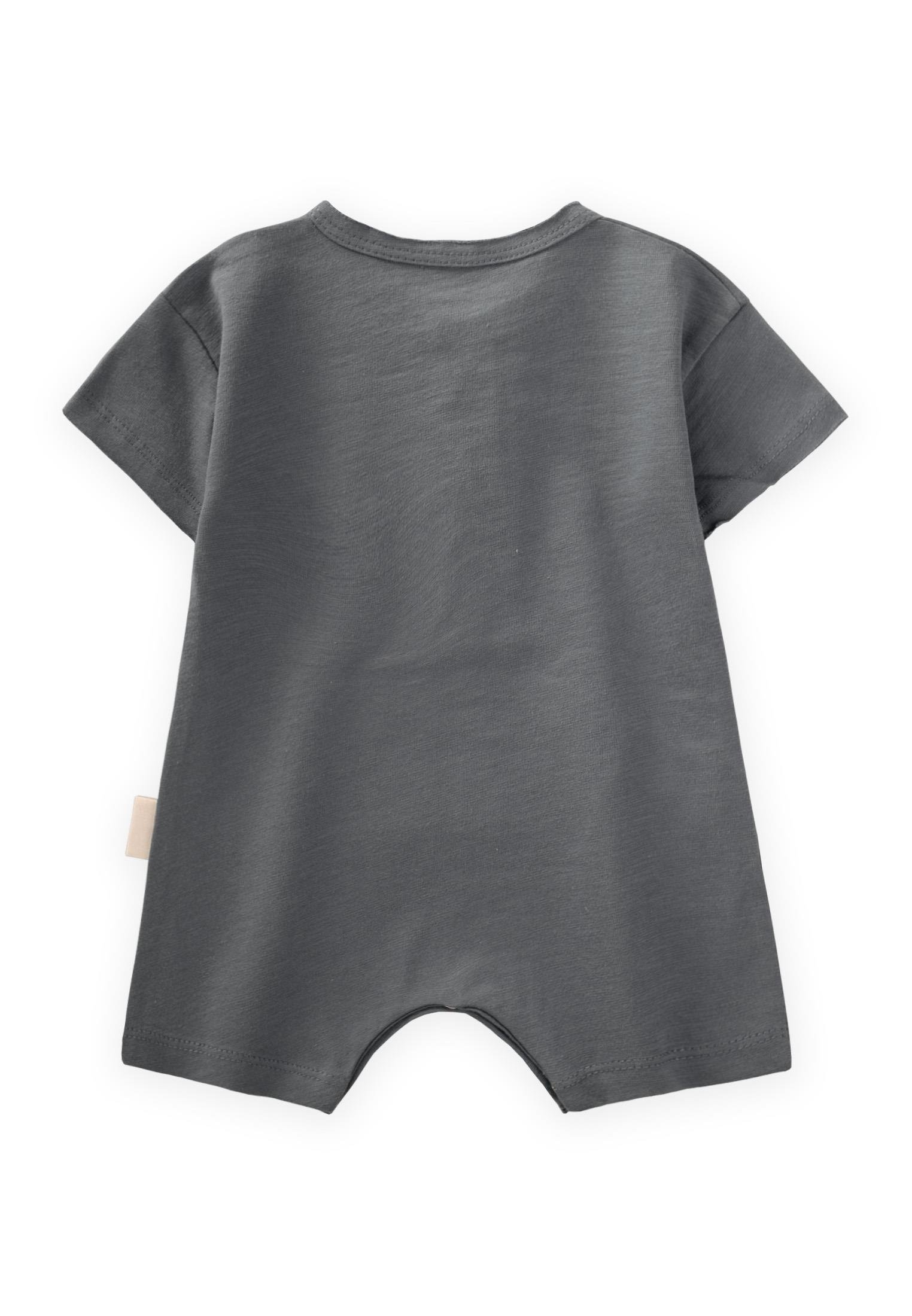 CigitKanguru Cepli Pis Dikişli Tulum 0-3 Yaş GRİ