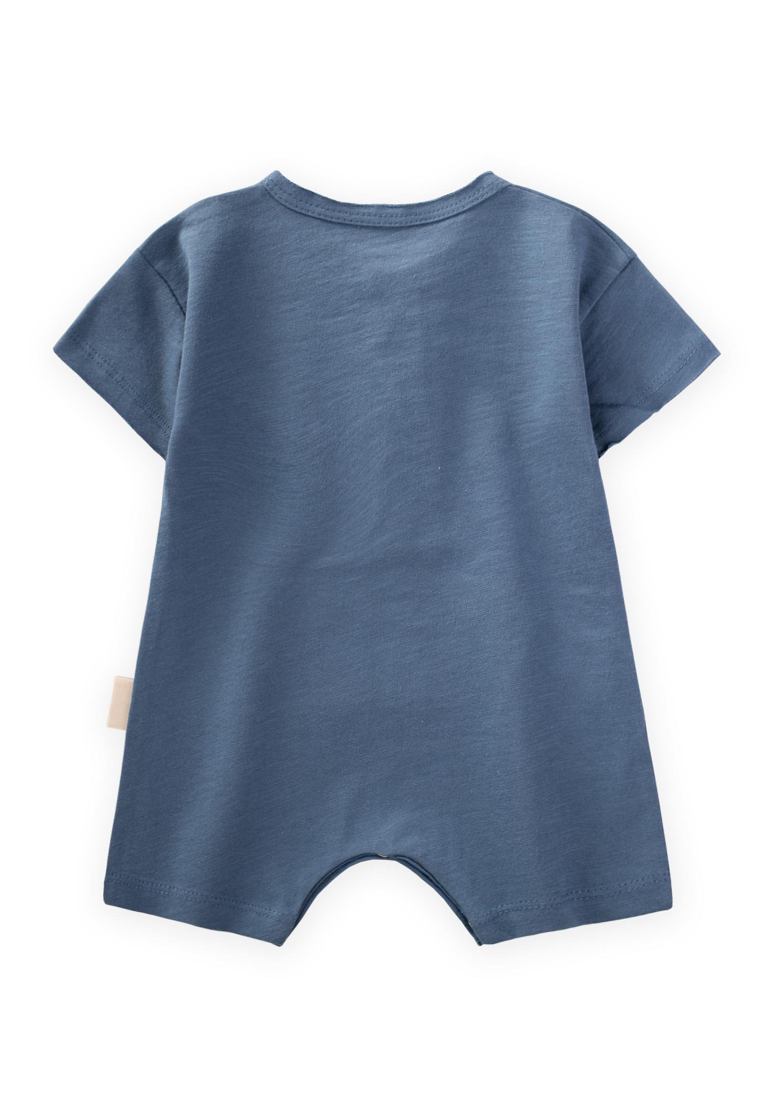 CigitKanguru Cepli Pis Dikişli Tulum 0-3 Yaş İNDİGO MAVİ