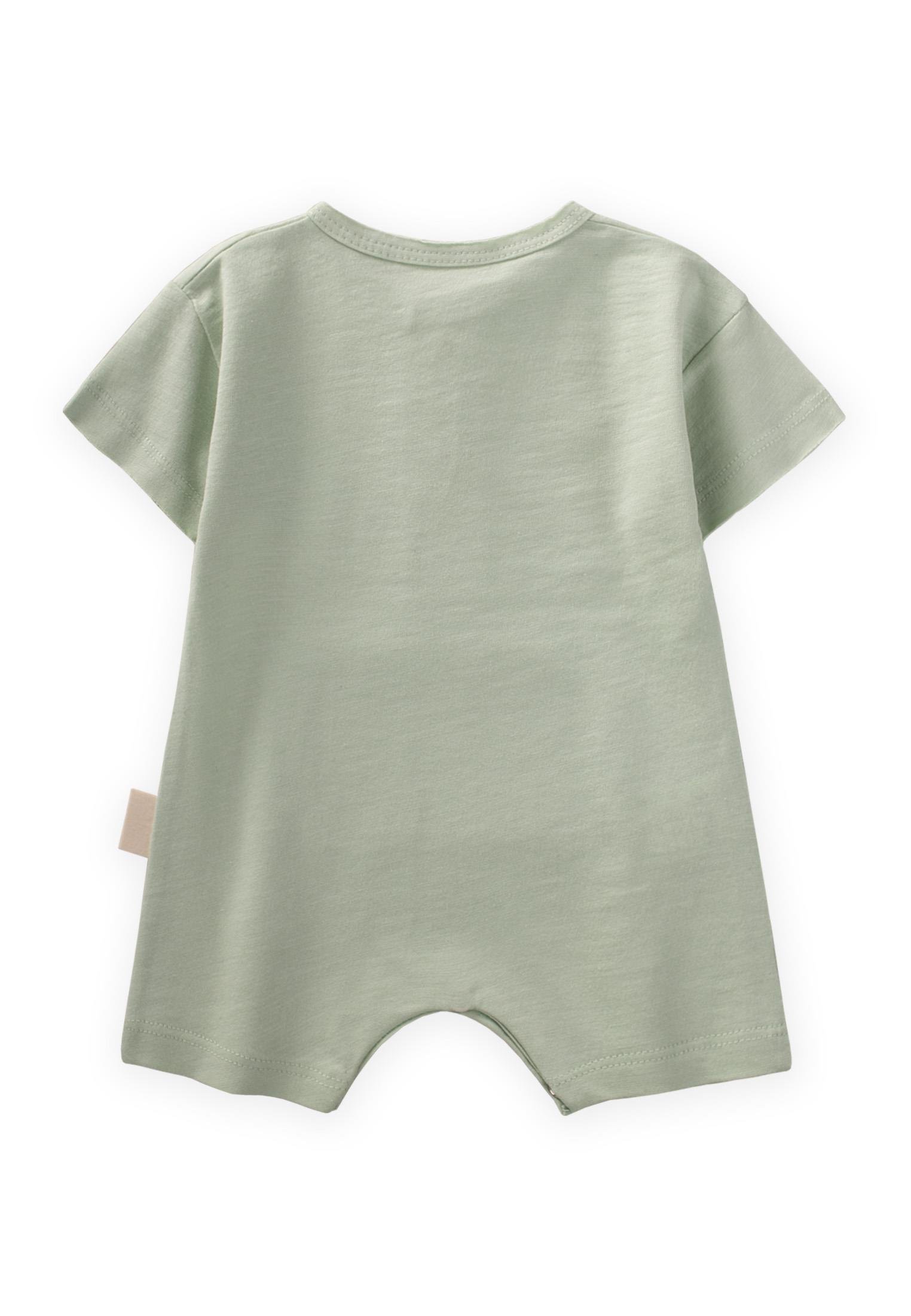 CigitKanguru Cepli Pis Dikişli Tulum 0-3 Yaş SU YEŞİLİ