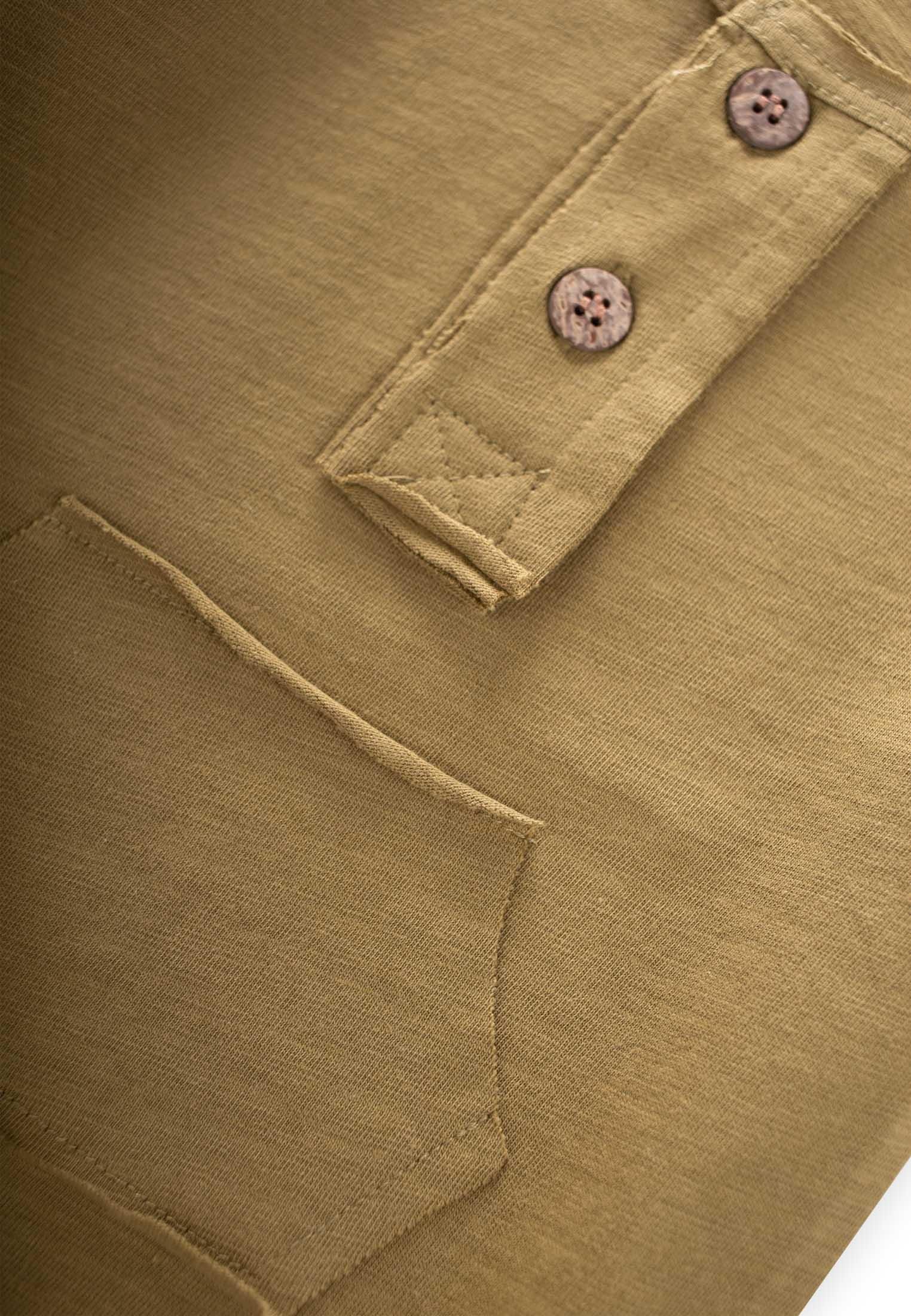 CigitKanguru Cepli Pis Dikişli Tulum 0-3 Yaş OLİVE