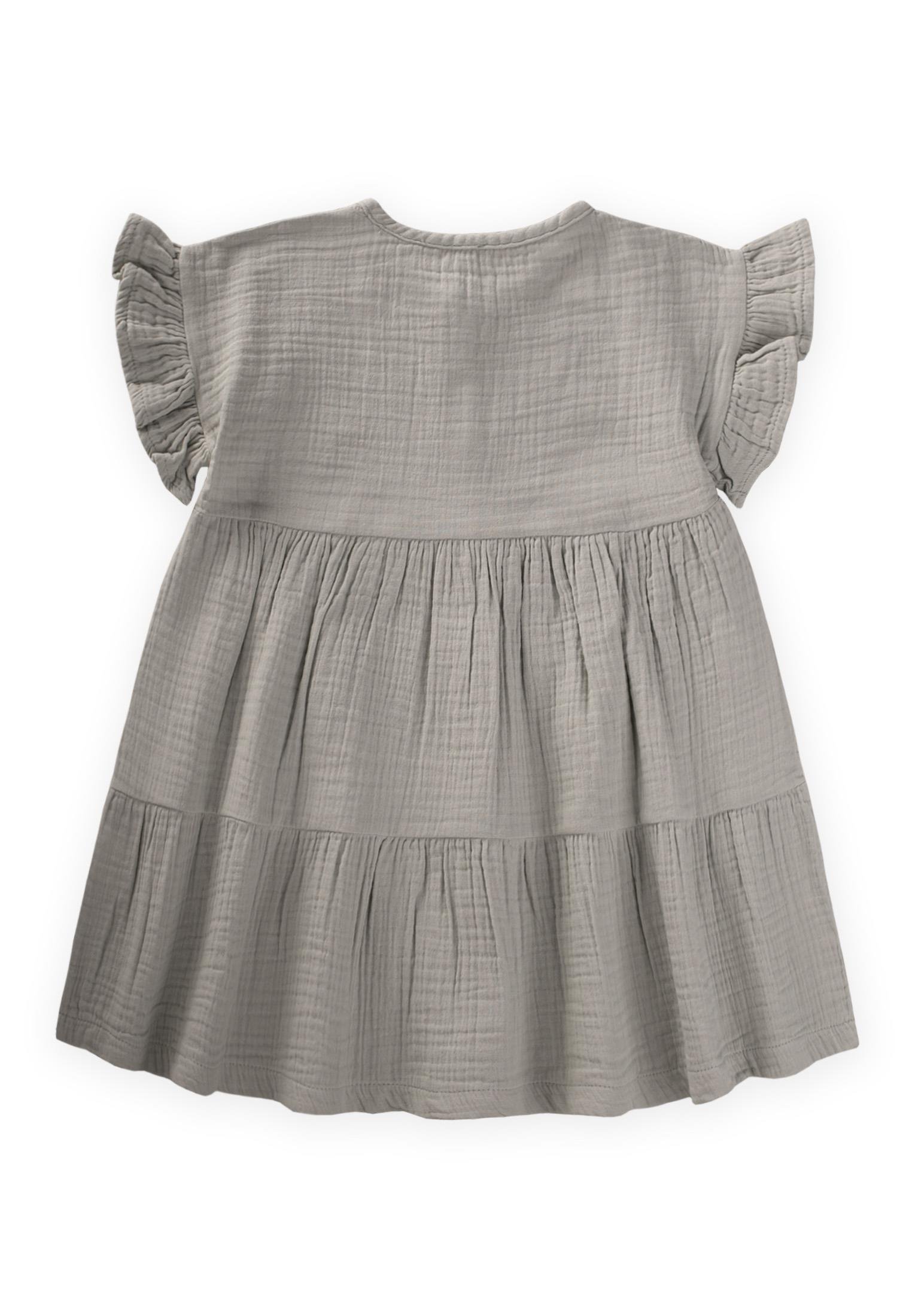 CigitOrganik Müslin Elbise 2-8 Yaş SU YEŞİLİ