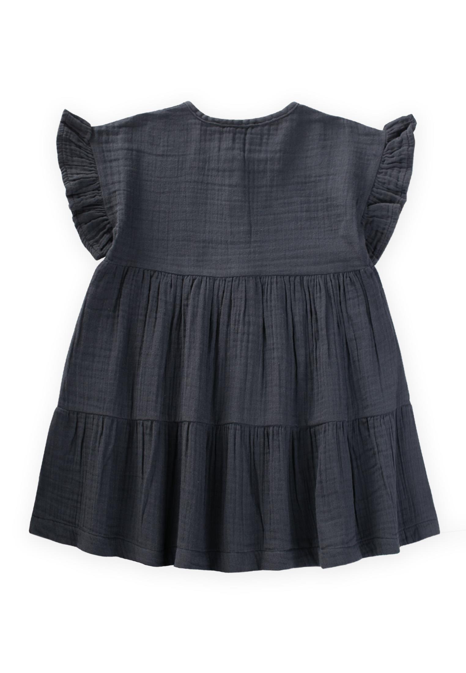 CigitOrganik Müslin Elbise 2-8 Yaş ANTRASİT