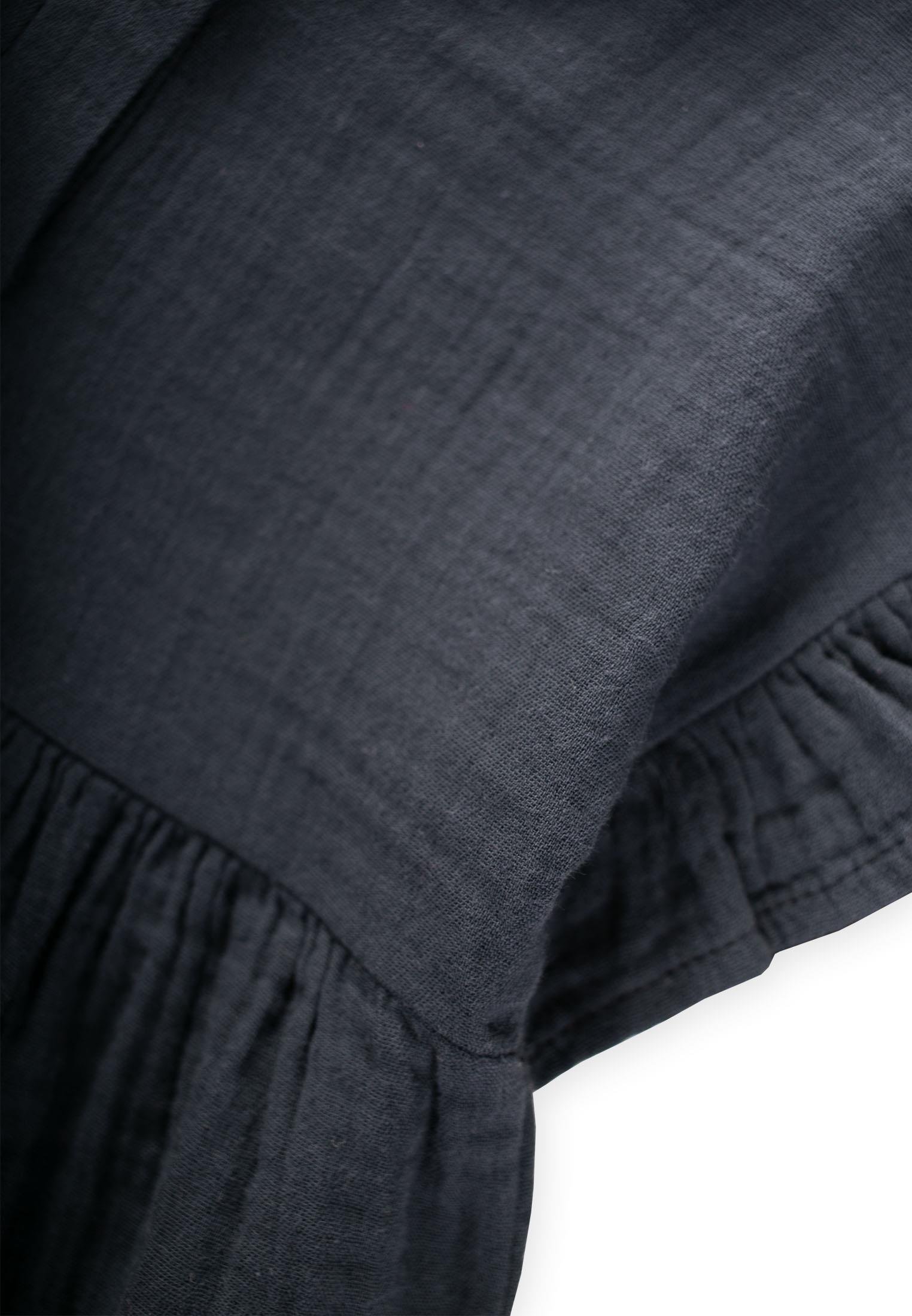 CigitOrganik Müslin Elbise 2-8 Yaş ANTRASİT