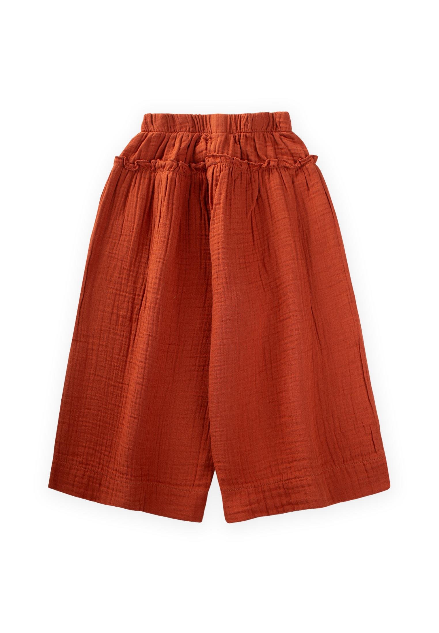 CigitOrganik Kız Pantolon 8-12 Yaş RUST