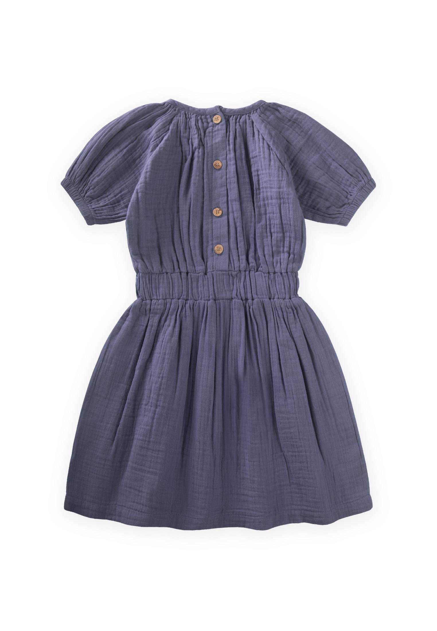 CigitOrganik Rustik Kız Elbise 2-9 Yaş FÜME