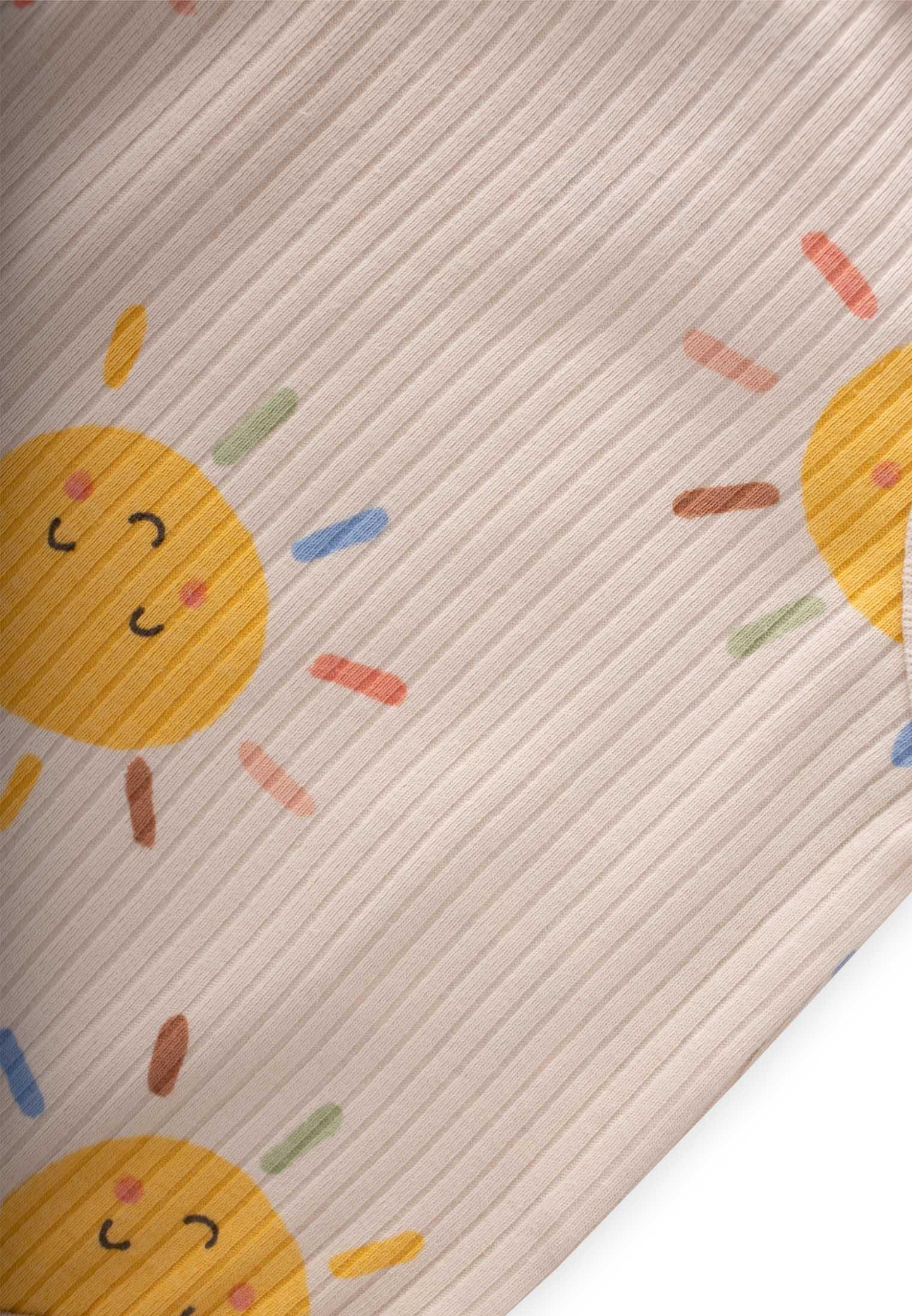 CigitAskılı Zıbın 0-3 Yaş GÜNEŞ DESEN