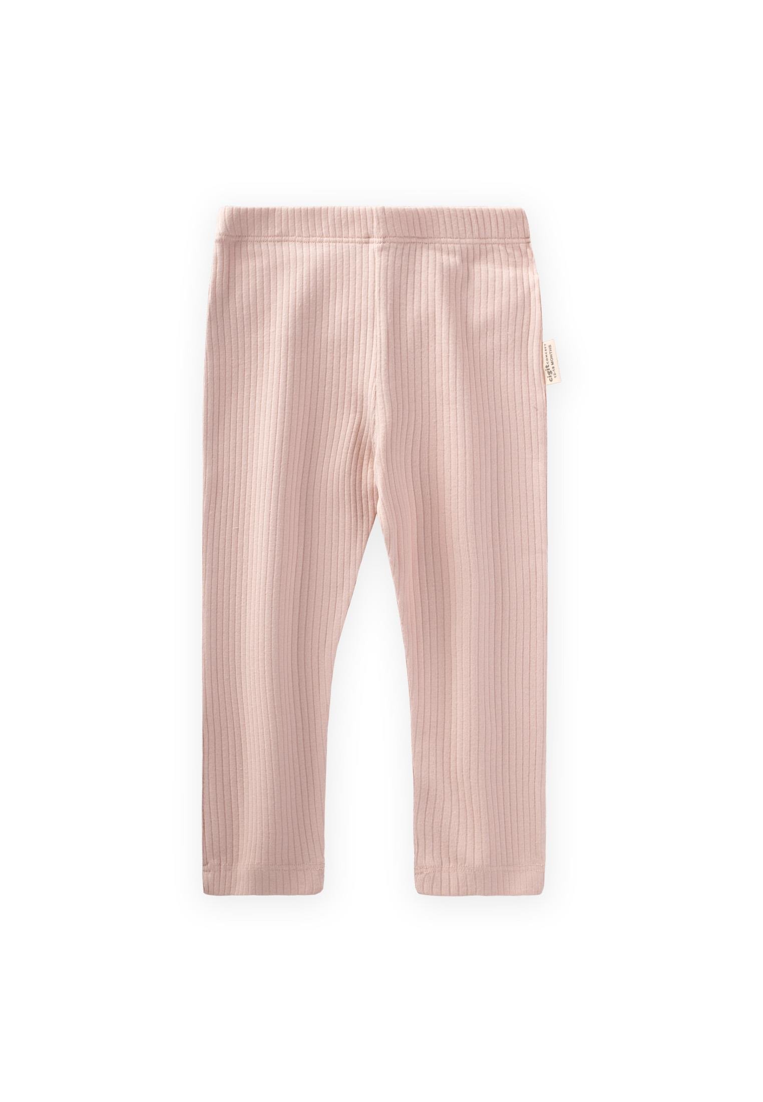 CigitArkası Fırfırlı Fitilli Tayt 0-3 Yaş PUDRA PEMBE