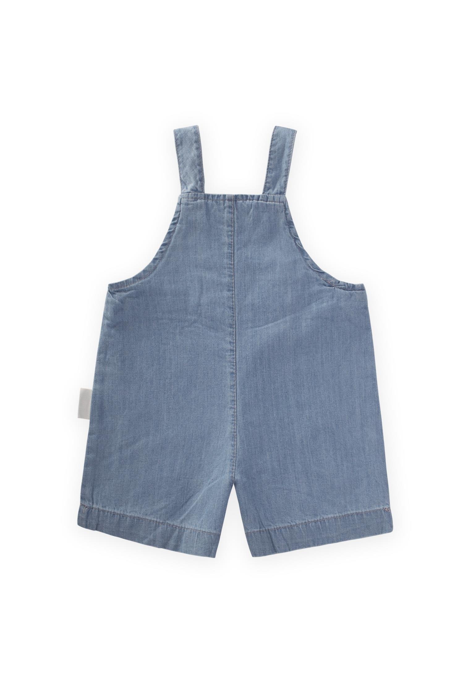 CigitAskılı Kot Tulum 0-3 Yaş MAVİ