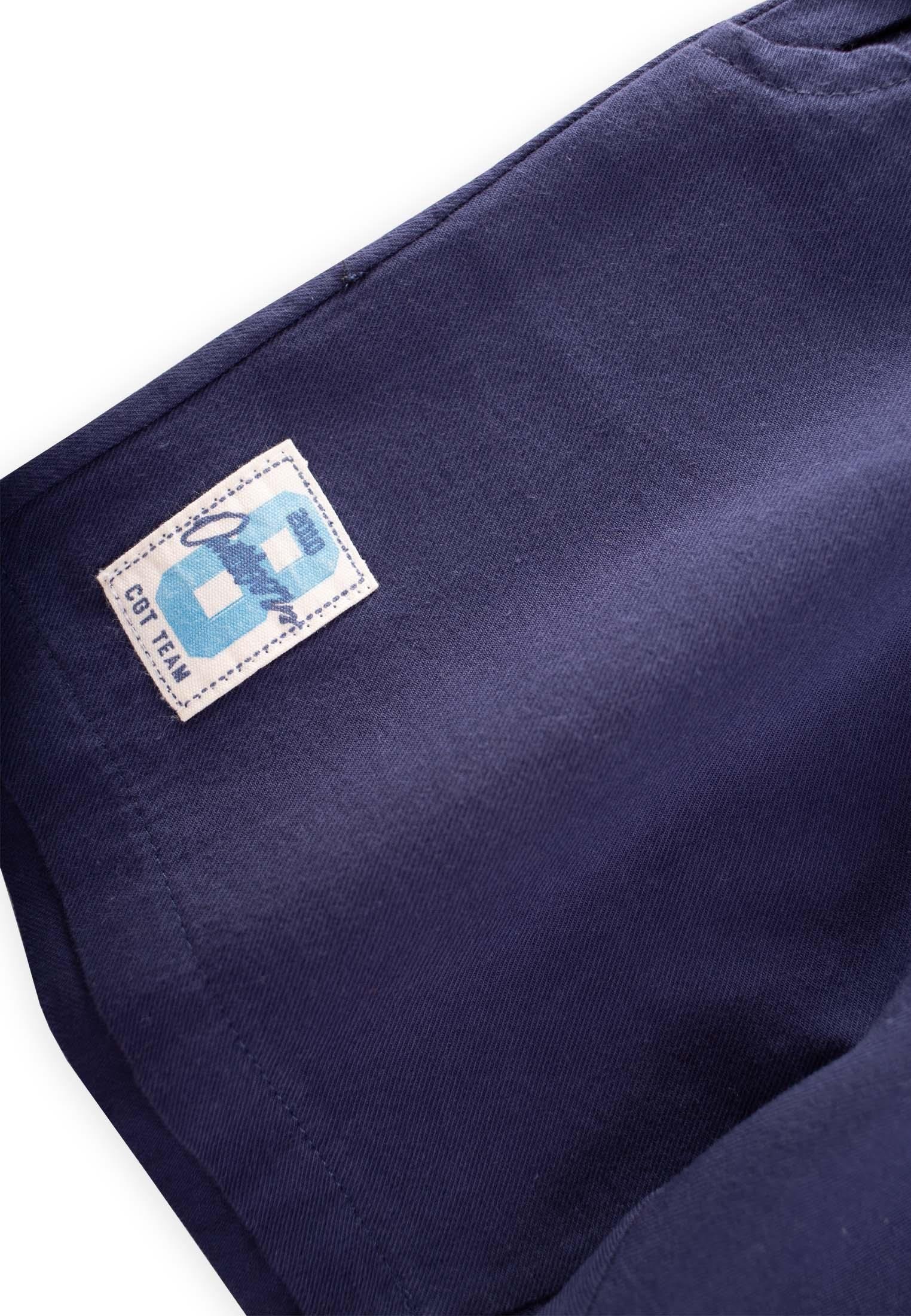 CigitEtiket Detaylı Flanel Kapri 1-7 Yaş LACİVERT