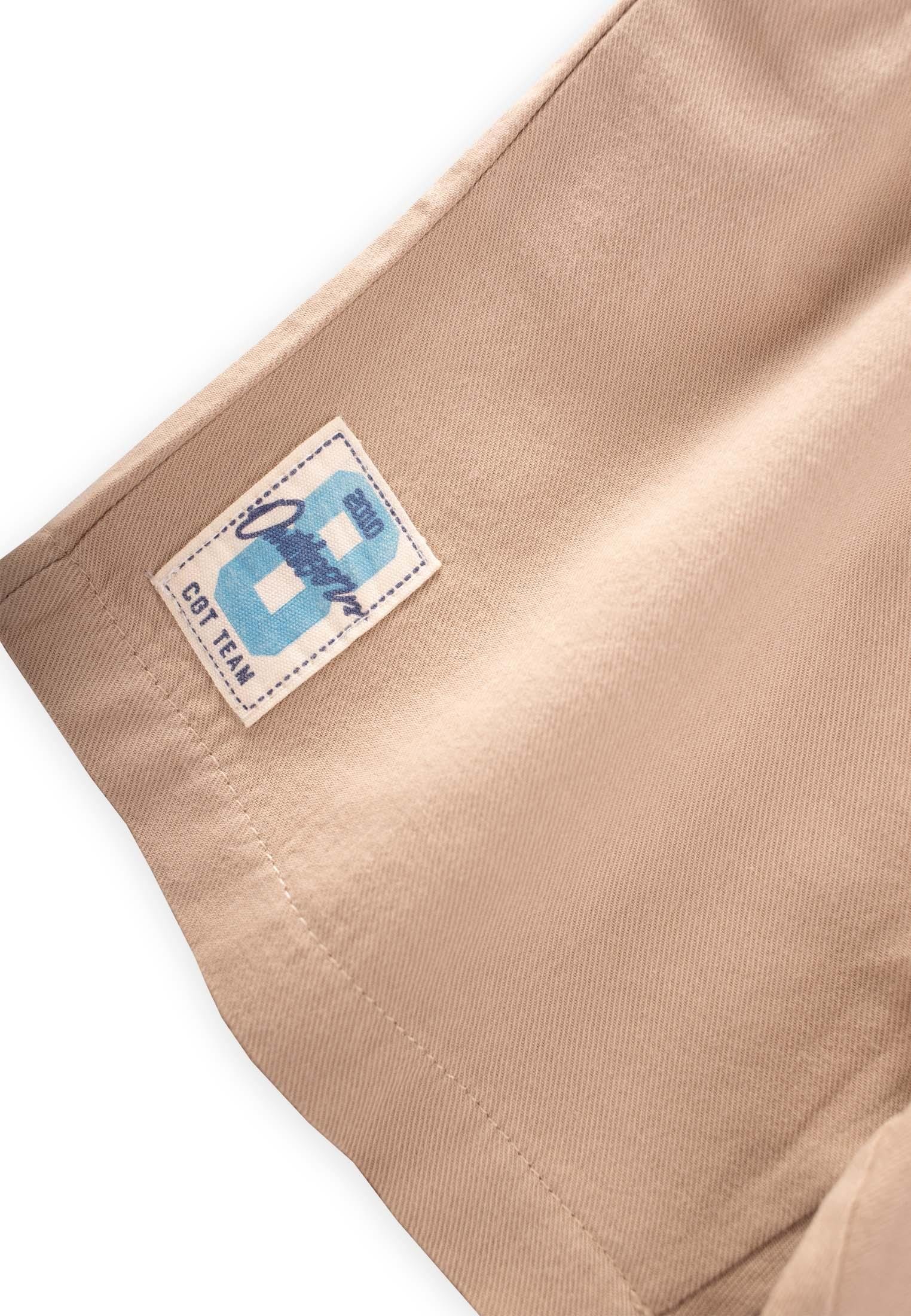 CigitEtiket Detaylı Flanel Kapri 1-7 Yaş BEJ