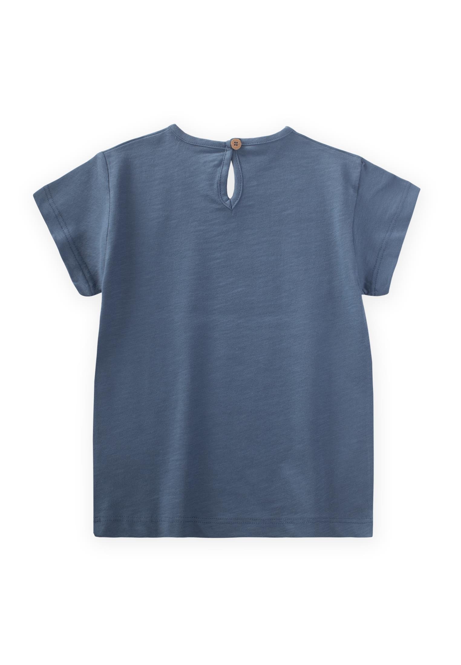 CigitCalm Mood Baskılı T-Shırt 3-8 Yaş İNDİGO MAVİ