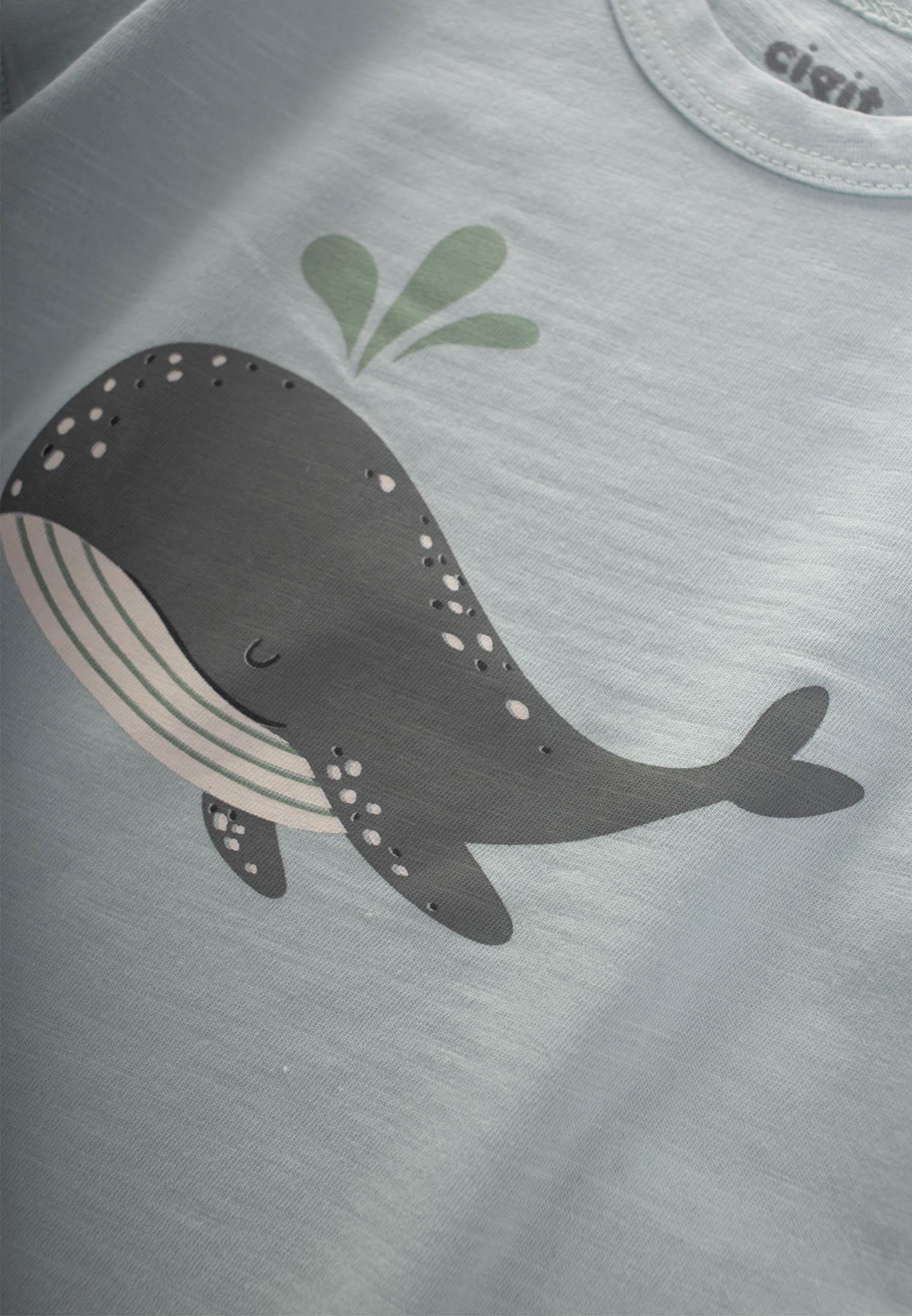 CigitBalina Baskılı T-Shırt Takım 1-5 Yaş MİNT YEŞİLİ