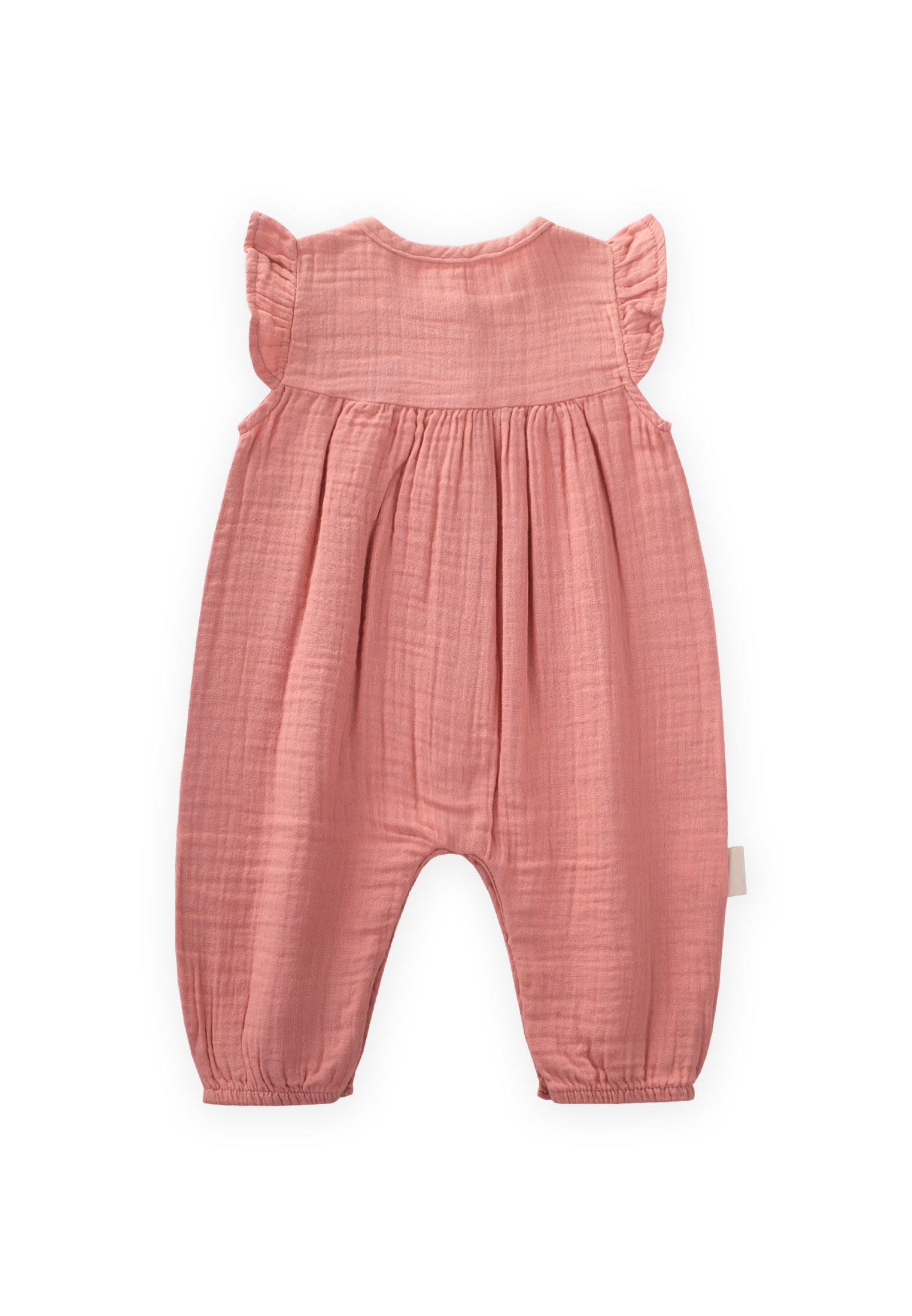 CigitOrganik Nakışlı Müslin Tulum 0-3 Yaş YAVRUAĞZI