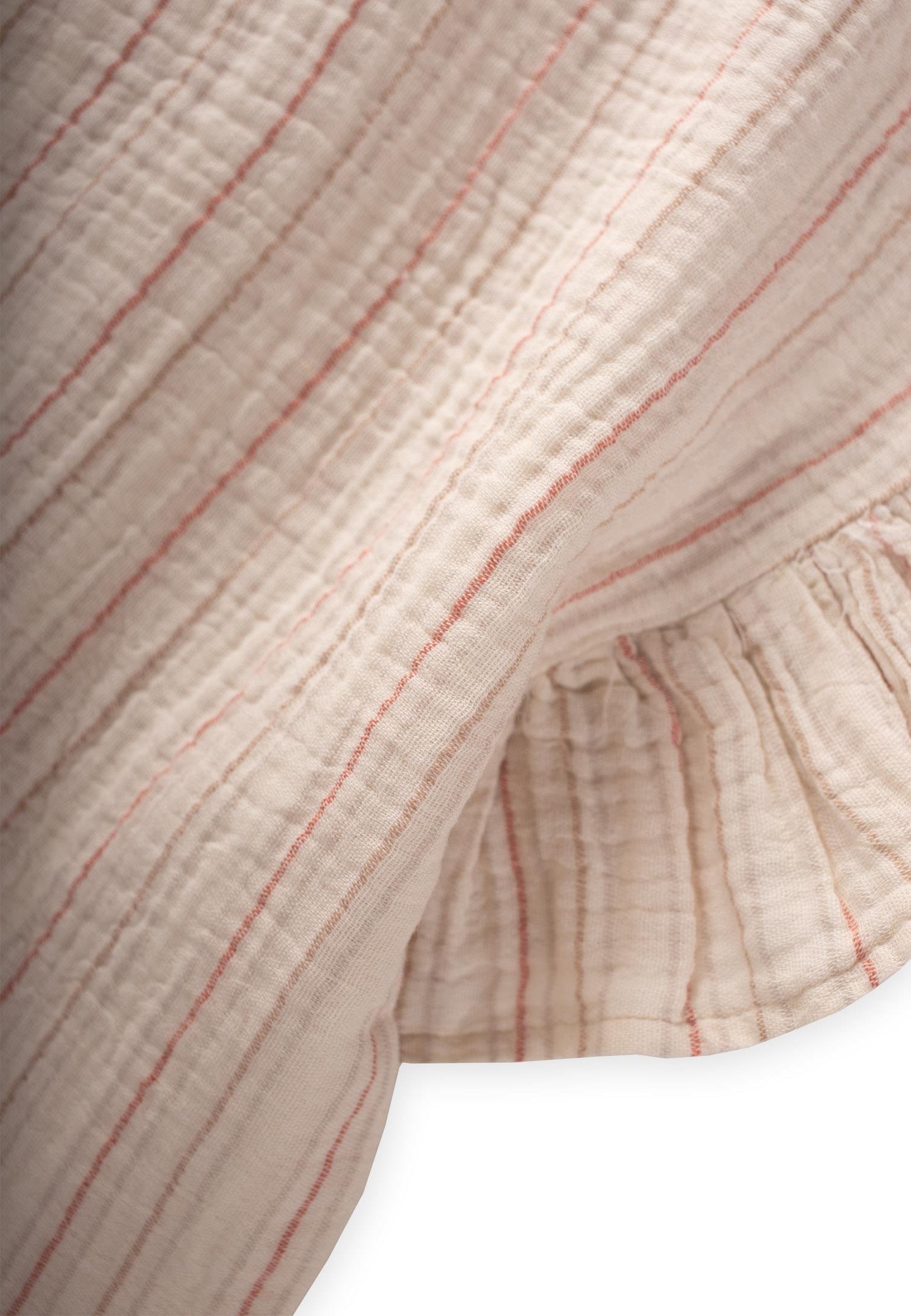 CigitMüslin Etekli Bluz Takım 2-8 Yaş RUST ÇİZGİLİ