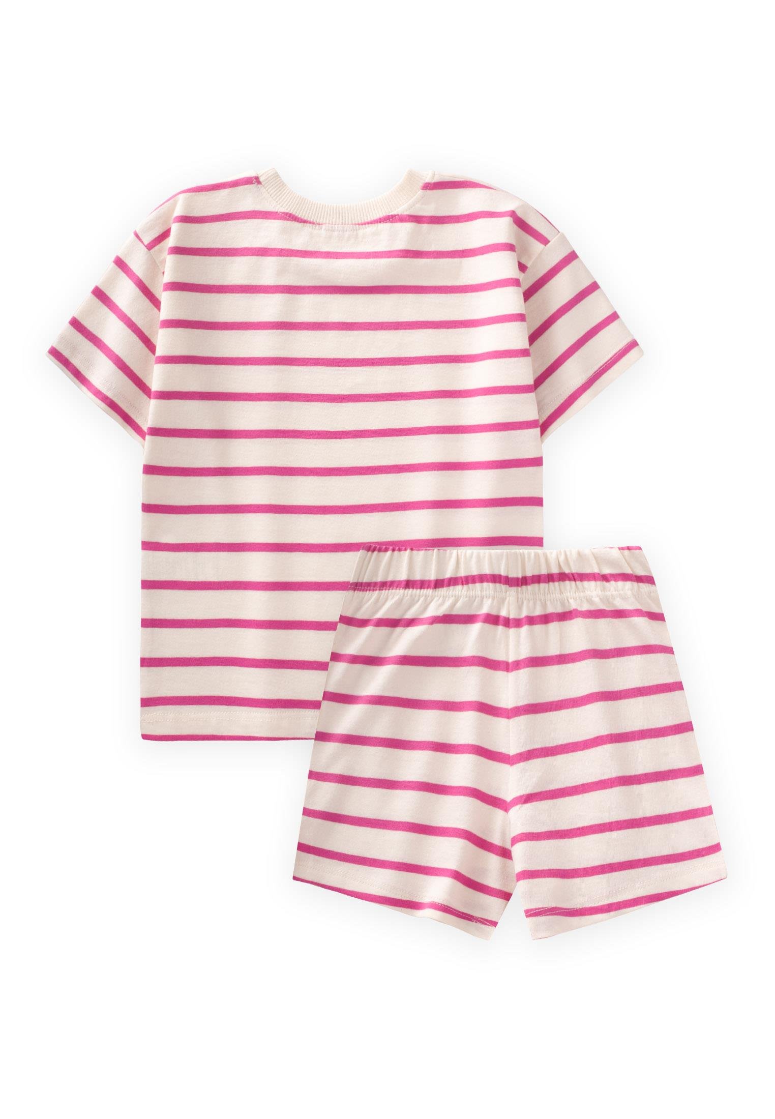 CigitÇizgili Şortlu Takım 1-7 Yaş FUŞYA