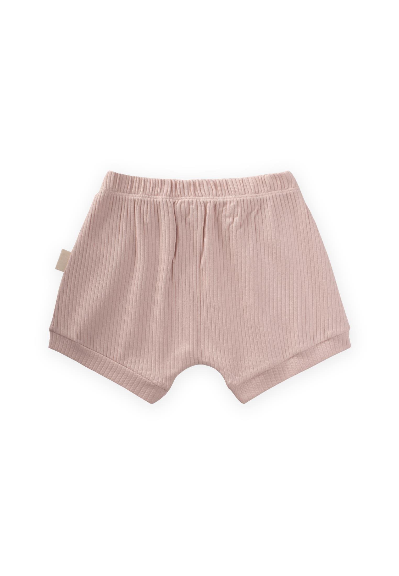 CigitBasic Manşetli Şort 0-3 Yaş PUDRA PEMBE
