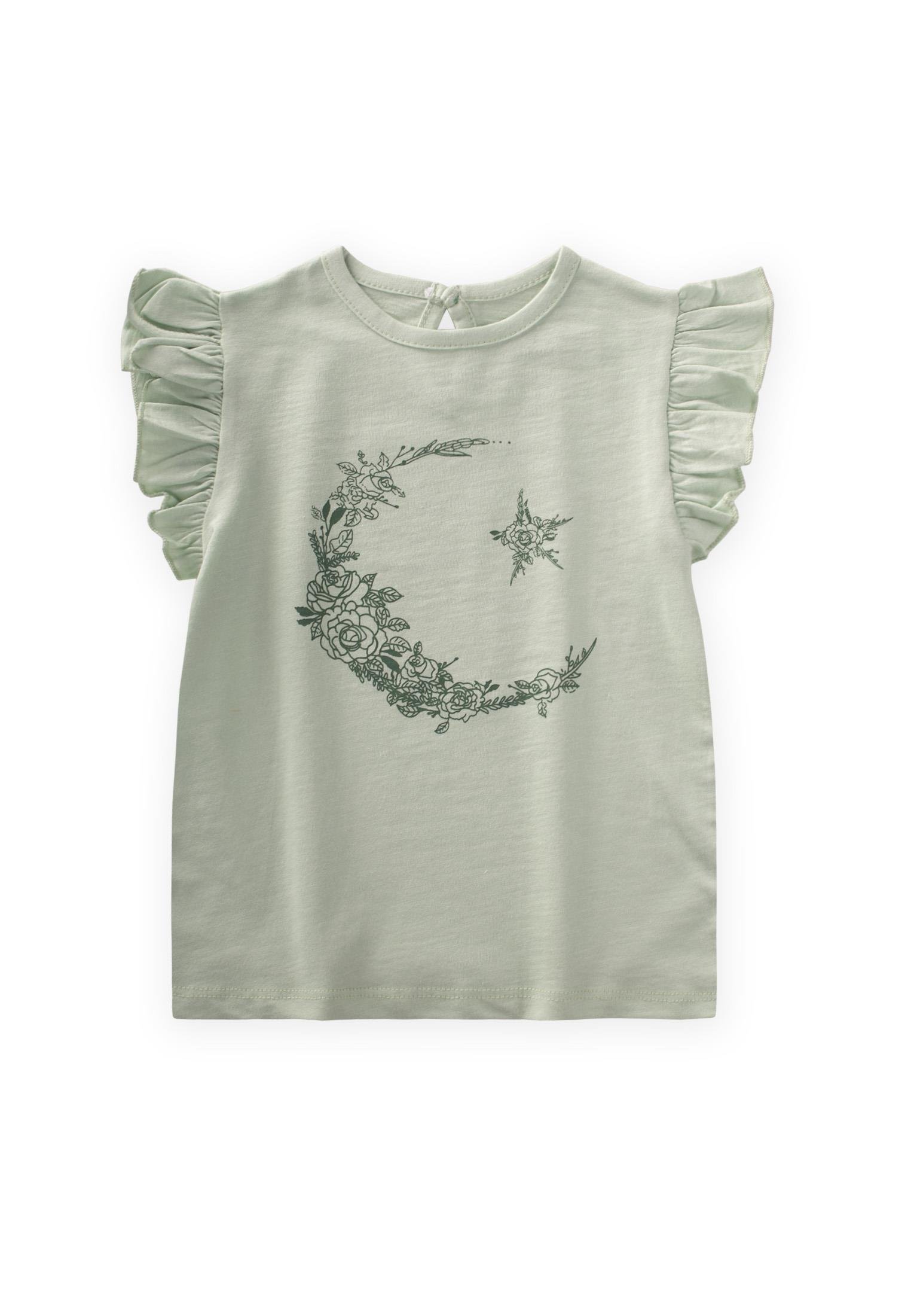 CigitBaskılı T-Shırt 2-8 Yaş SU YEŞİLİ