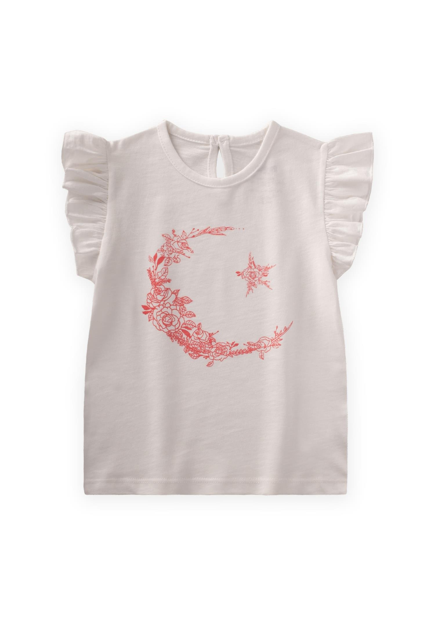 CigitBaskılı T-Shırt 2-8 Yaş KIRIK BEYAZ