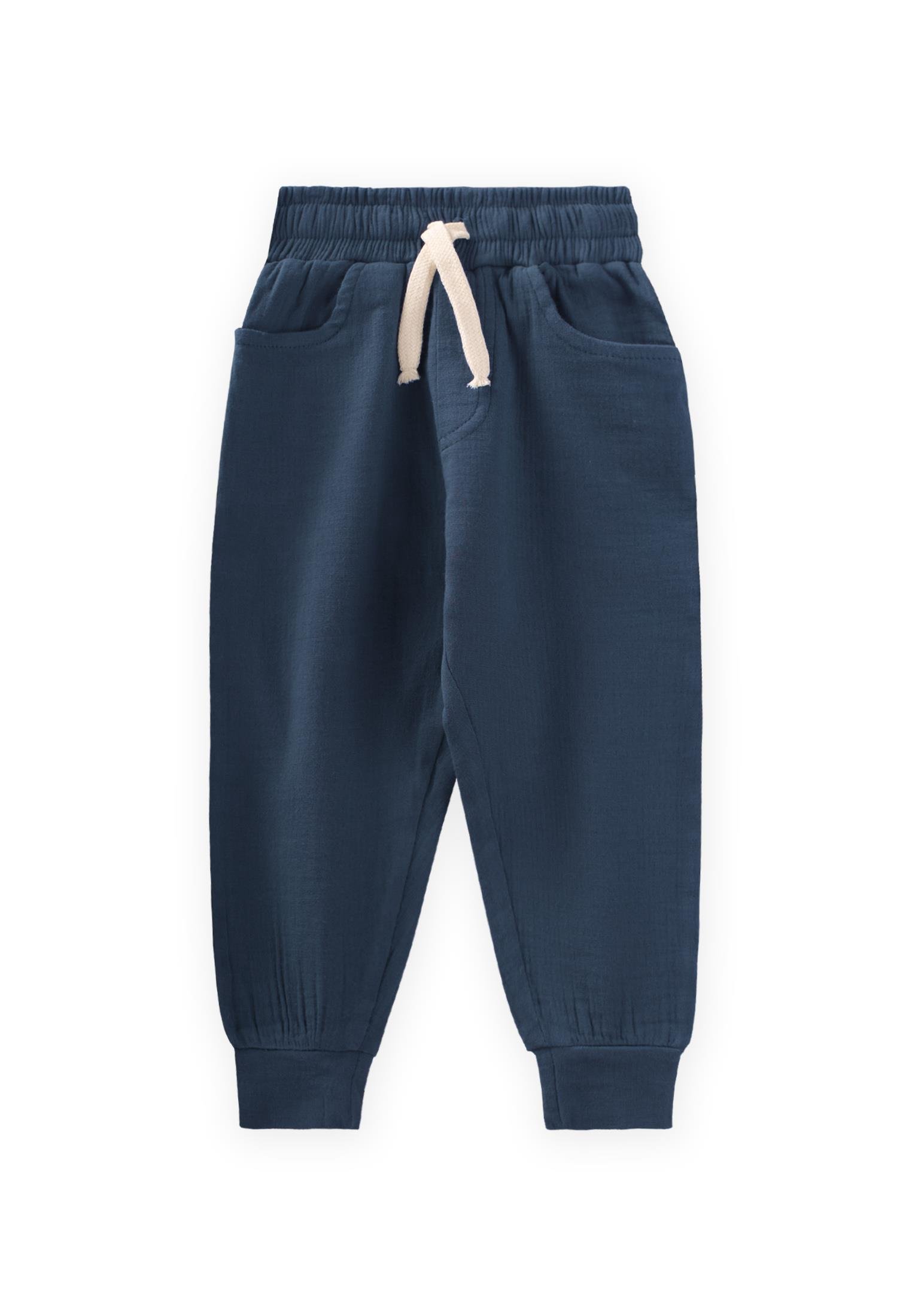 CigitMüslin Likralı Pantolon 1-10 Yaş LACİVERT