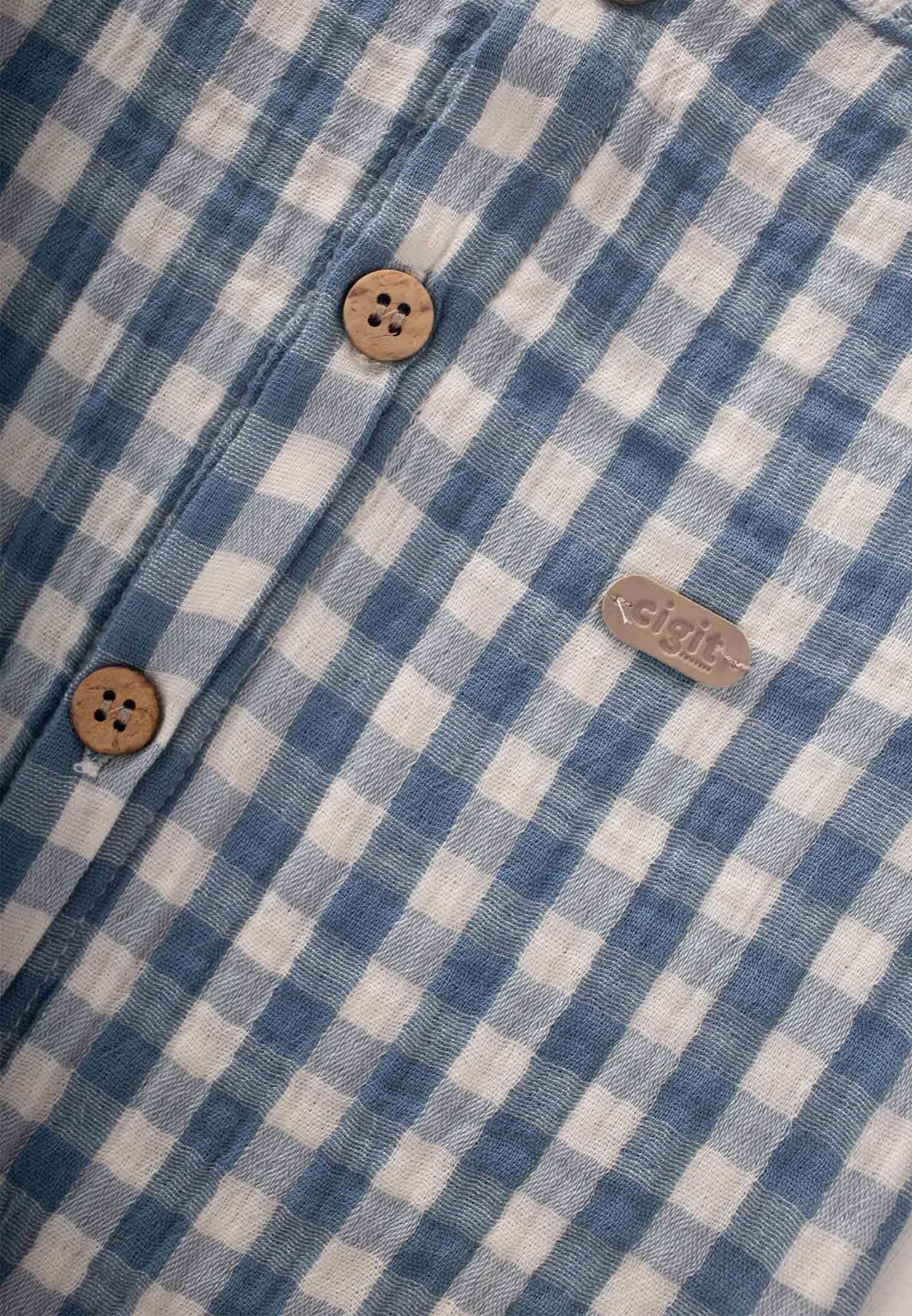 CigitÇizgili Müslin Tulum 0-3 Yaş İNDİGO EKOSE