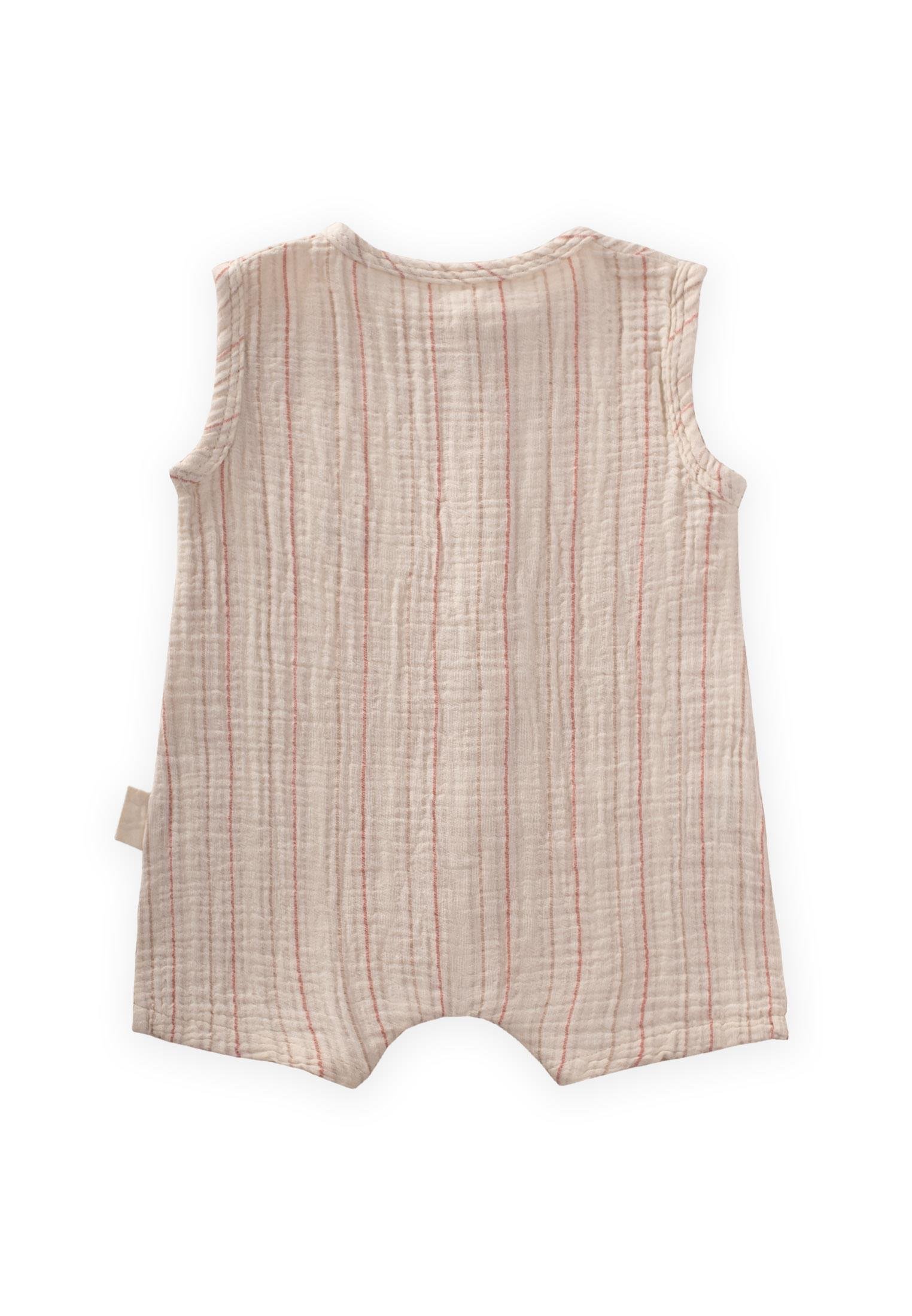 CigitÇizgili Müslin Tulum 0-3 Yaş KİREMİT ÇİZGİLİ