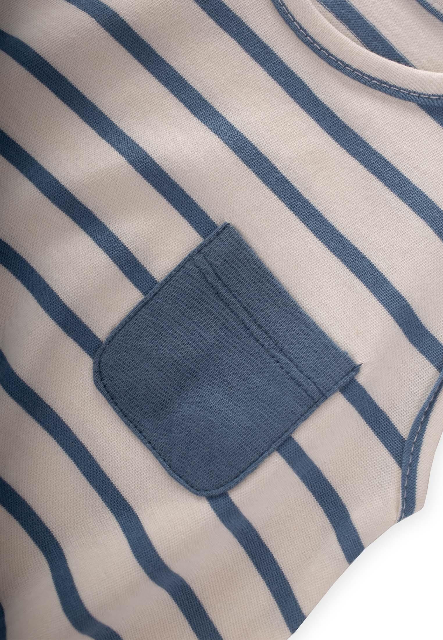 CigitÇizgili Cepli Zıbın 0-3 Yaş İNDİGO MAVİ