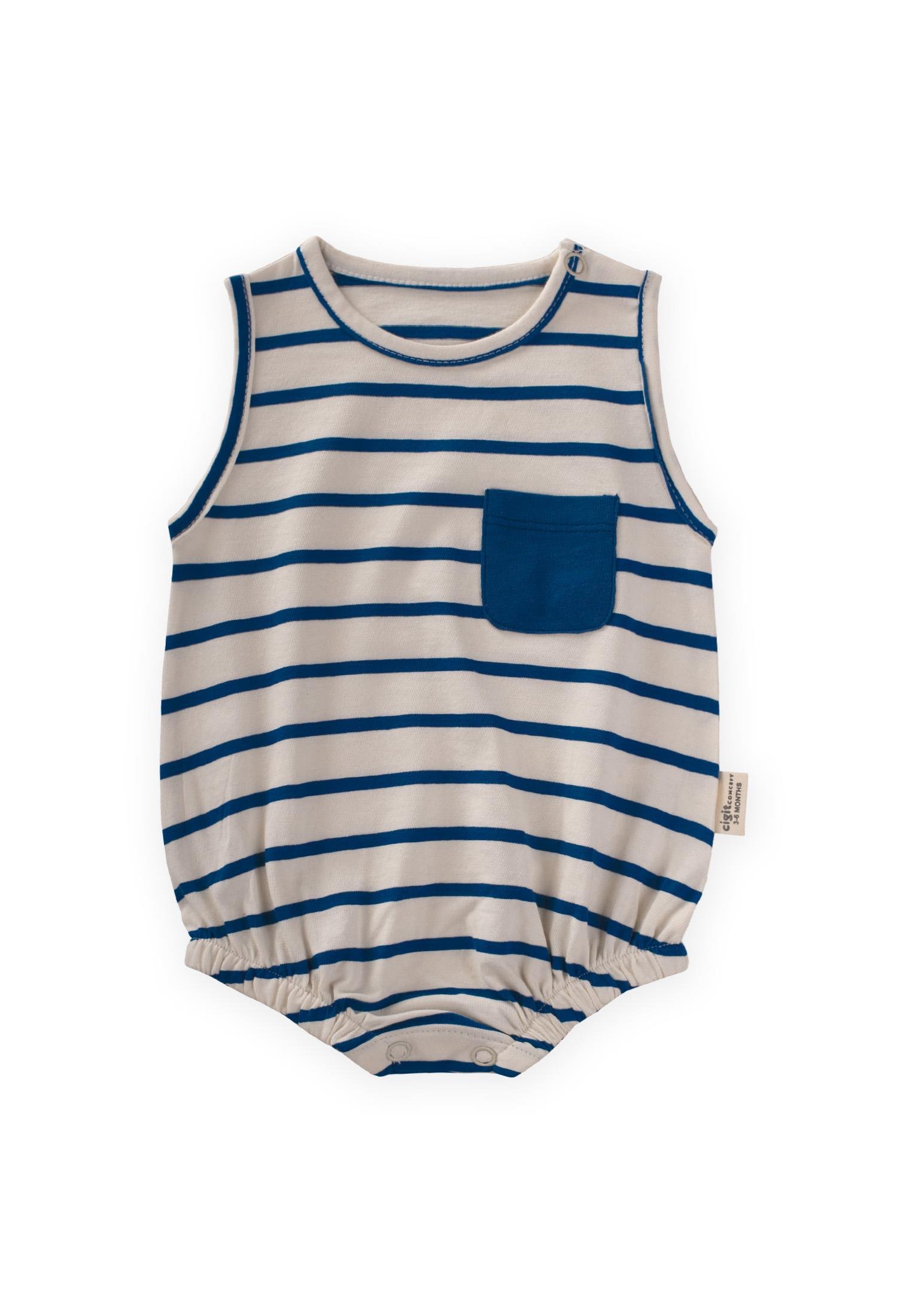 CigitÇizgili Cepli Zıbın 0-3 Yaş LACİVERT