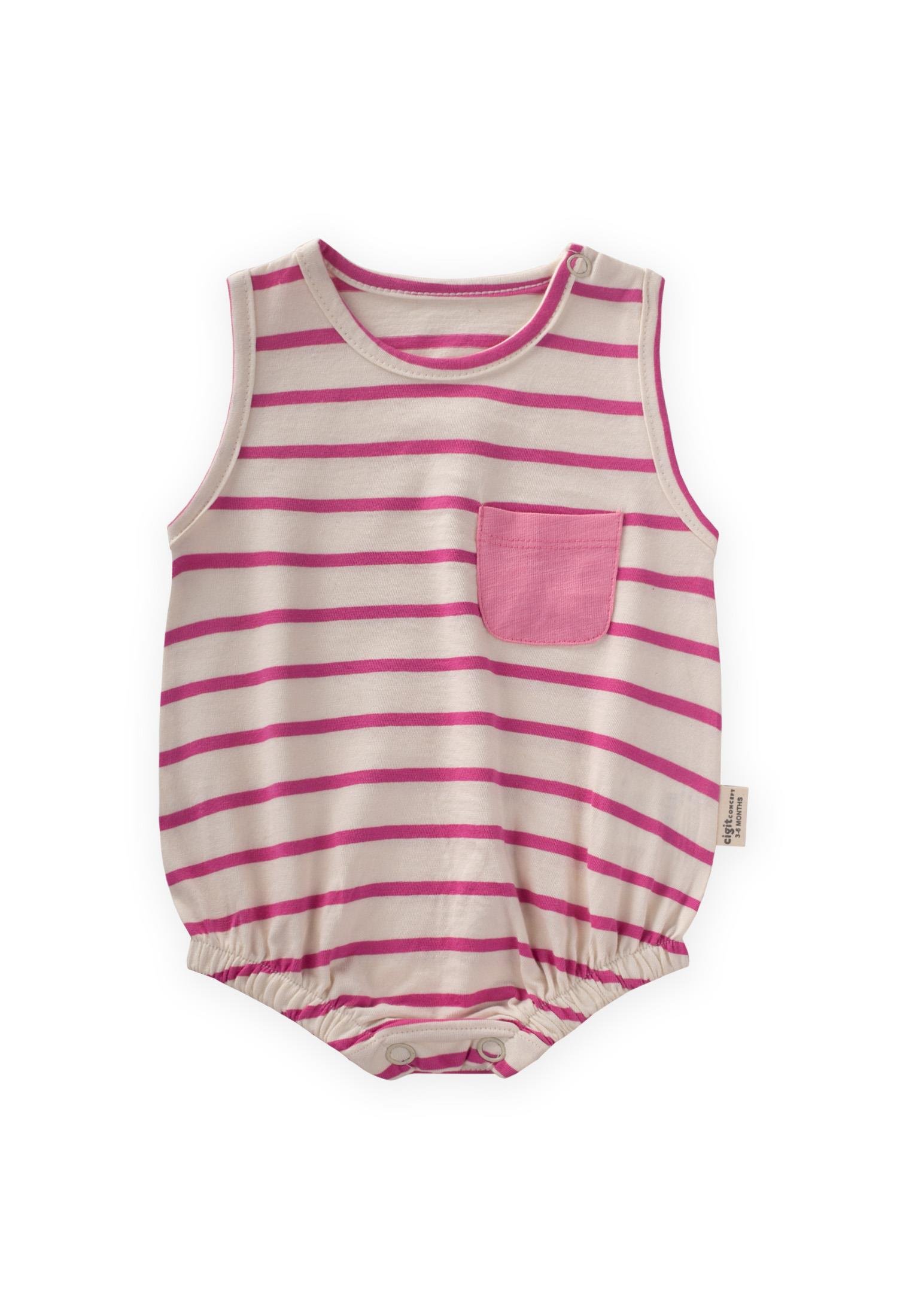 CigitÇizgili Cepli Zıbın 0-3 Yaş FUŞYA