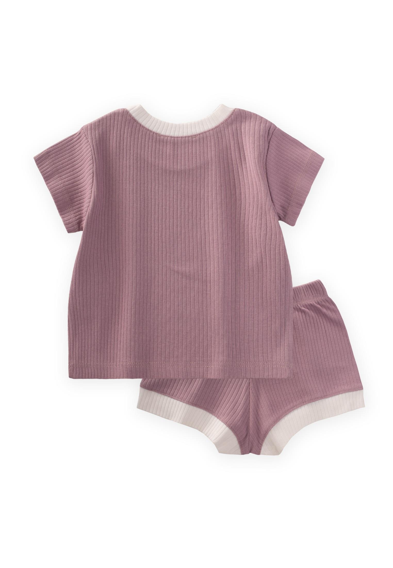 CigitKuş Nakışlı Garnili Fitilli Takım 0-5 Yaş LEYLAK