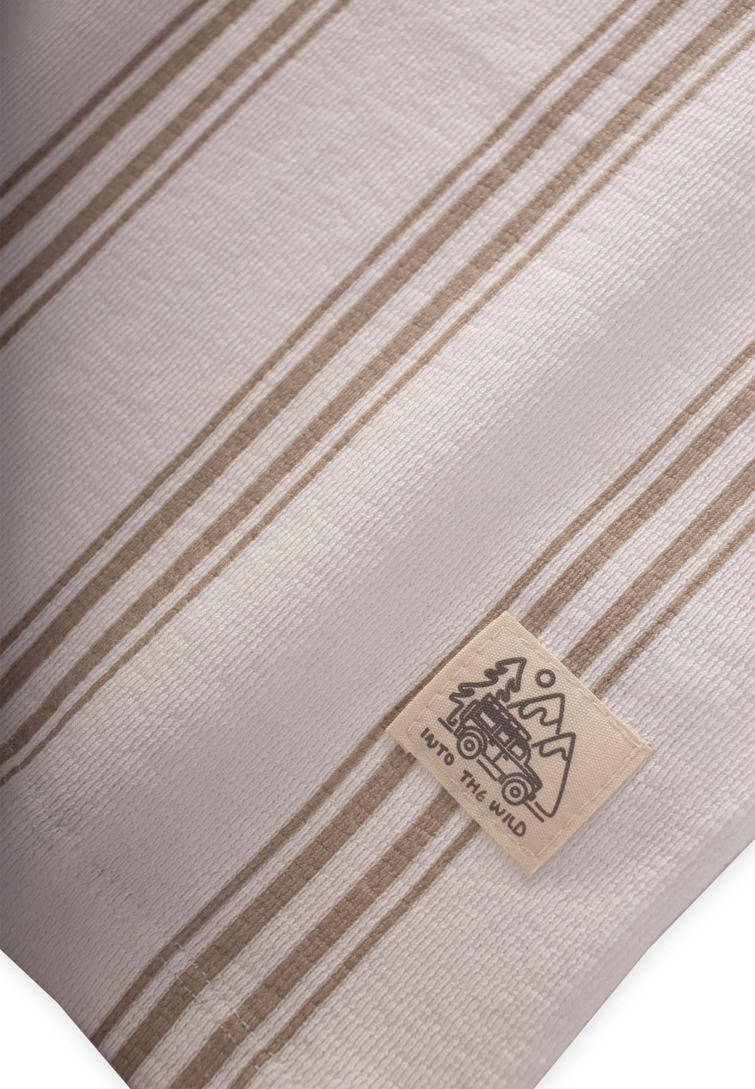 CigitEtiket Detaylı Çizgili Şortlu Takım 2-7 Yaş KAHVE ÇİZGİLİ