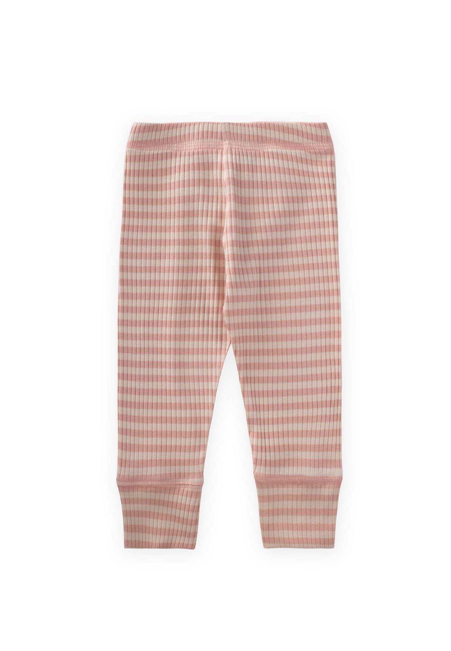 CigitDesenli Karyoka Detaylı Tayt 0-3 Yaş PUDRA ÇİZGİLİ