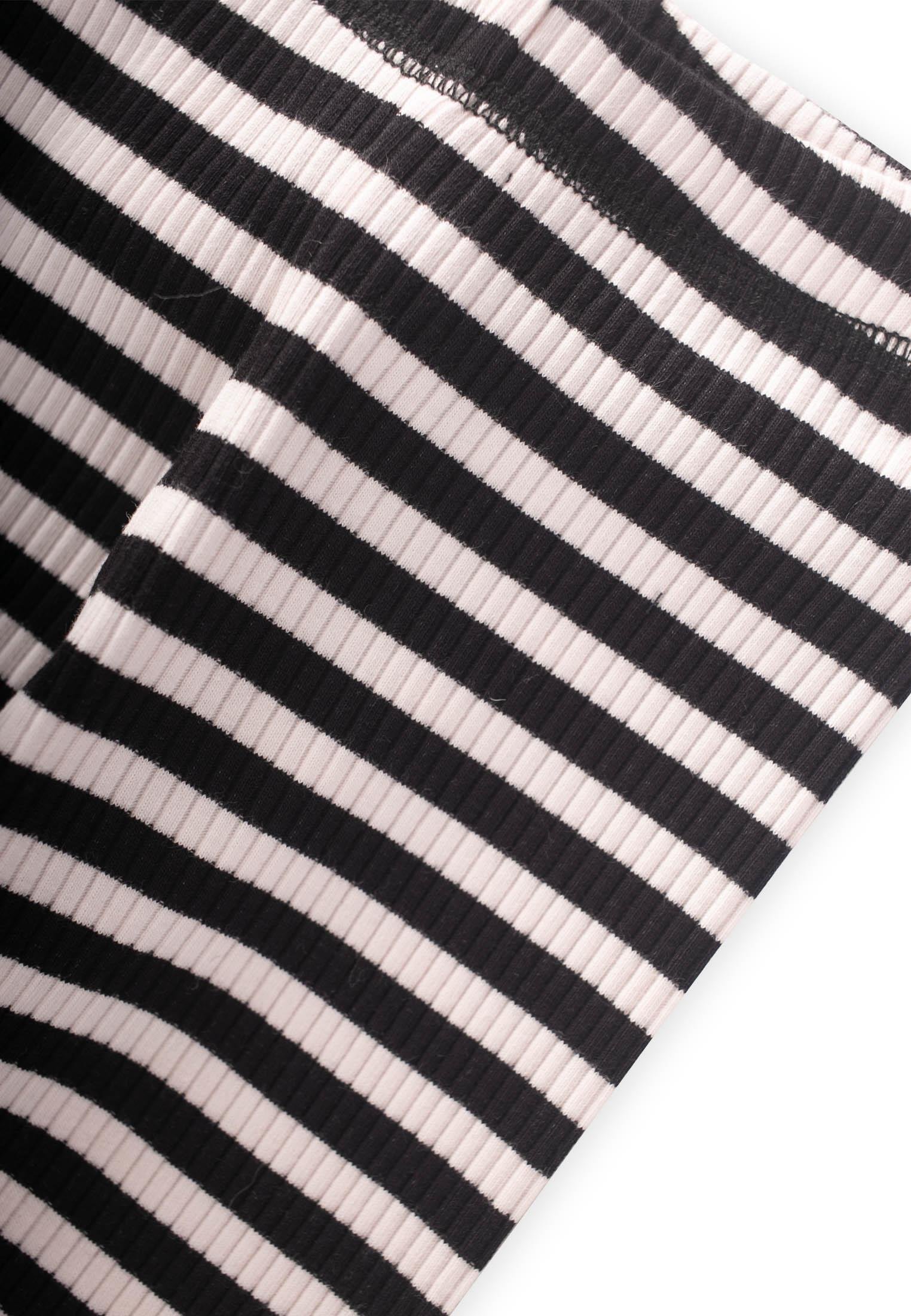 CigitDesenli Karyoka Detaylı Tayt 0-3 Yaş SİYAH ÇİZGİLİ