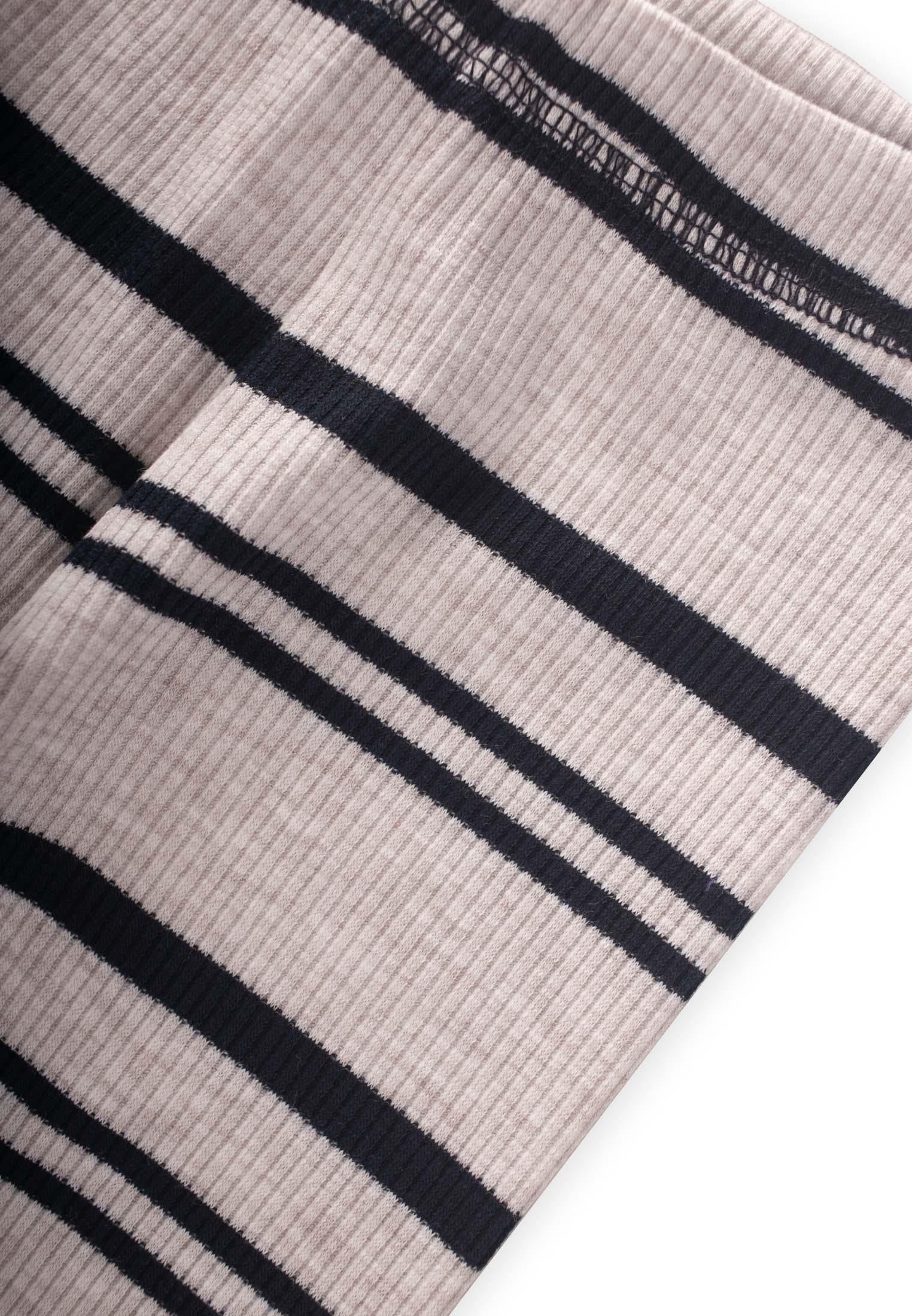 CigitDesenli Karyoka Detaylı Tayt 0-3 Yaş BEJ ÇİZGİLİ