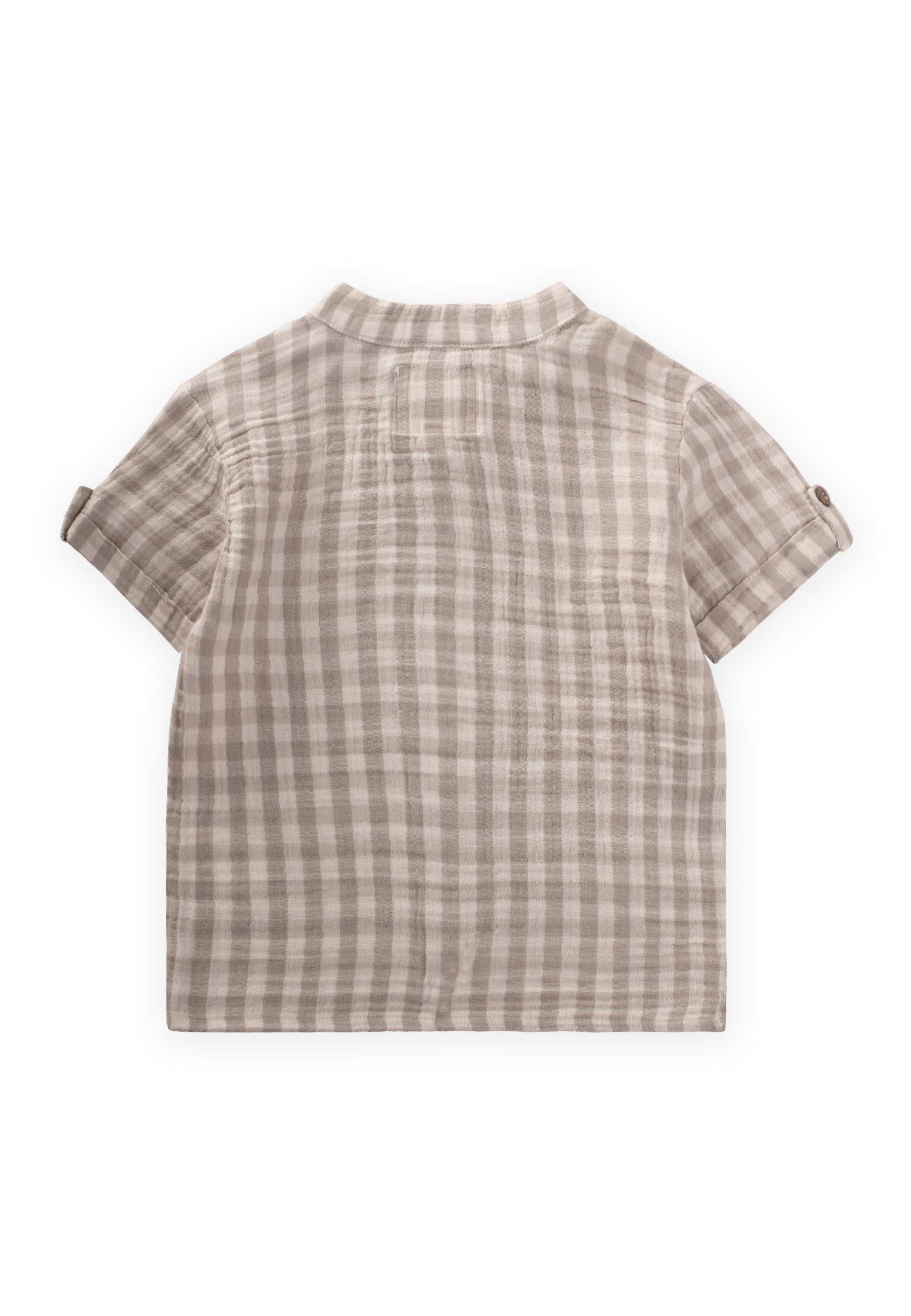 CigitPöti Kare Desenli Gömlek 1-8 Yaş VİZON