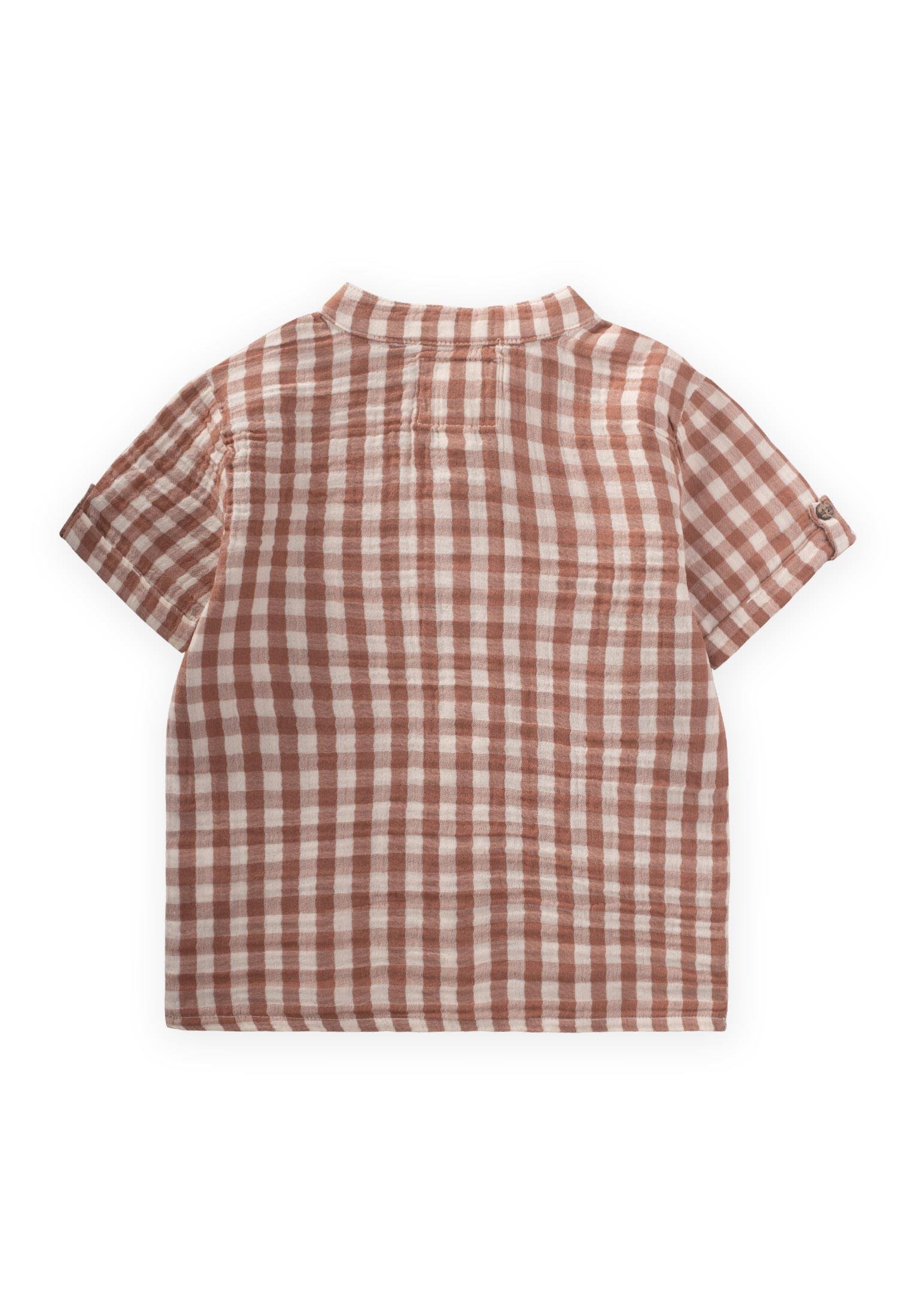 CigitPöti Kare Desenli Gömlek 1-8 Yaş A.KAHVE