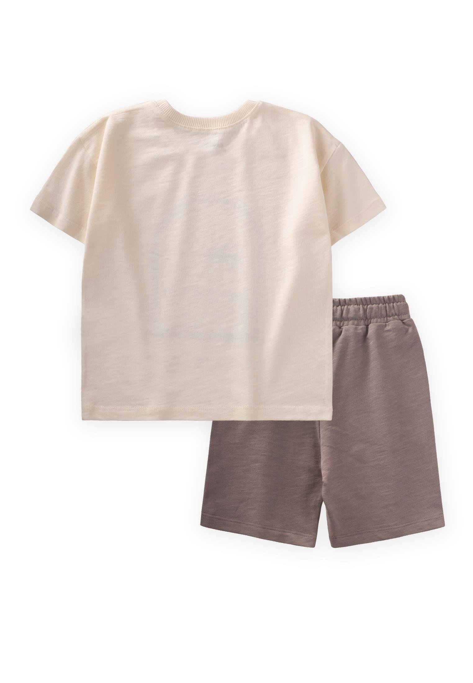 CigitSunshine Days Baskılı T-Shırt Takım 2-8 Yaş EKRU