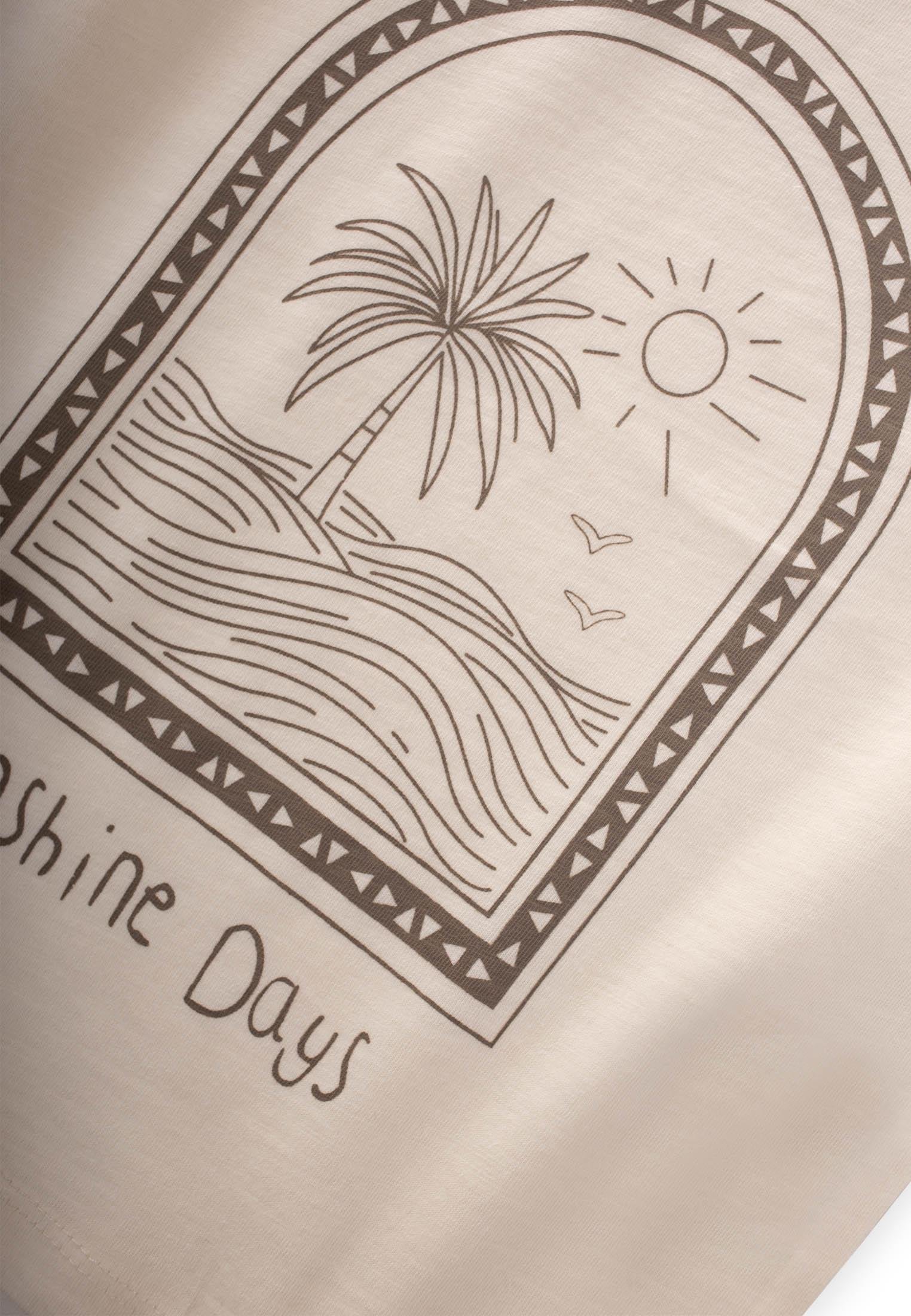 CigitSunshine Days Baskılı T-Shırt Takım 2-8 Yaş EKRU